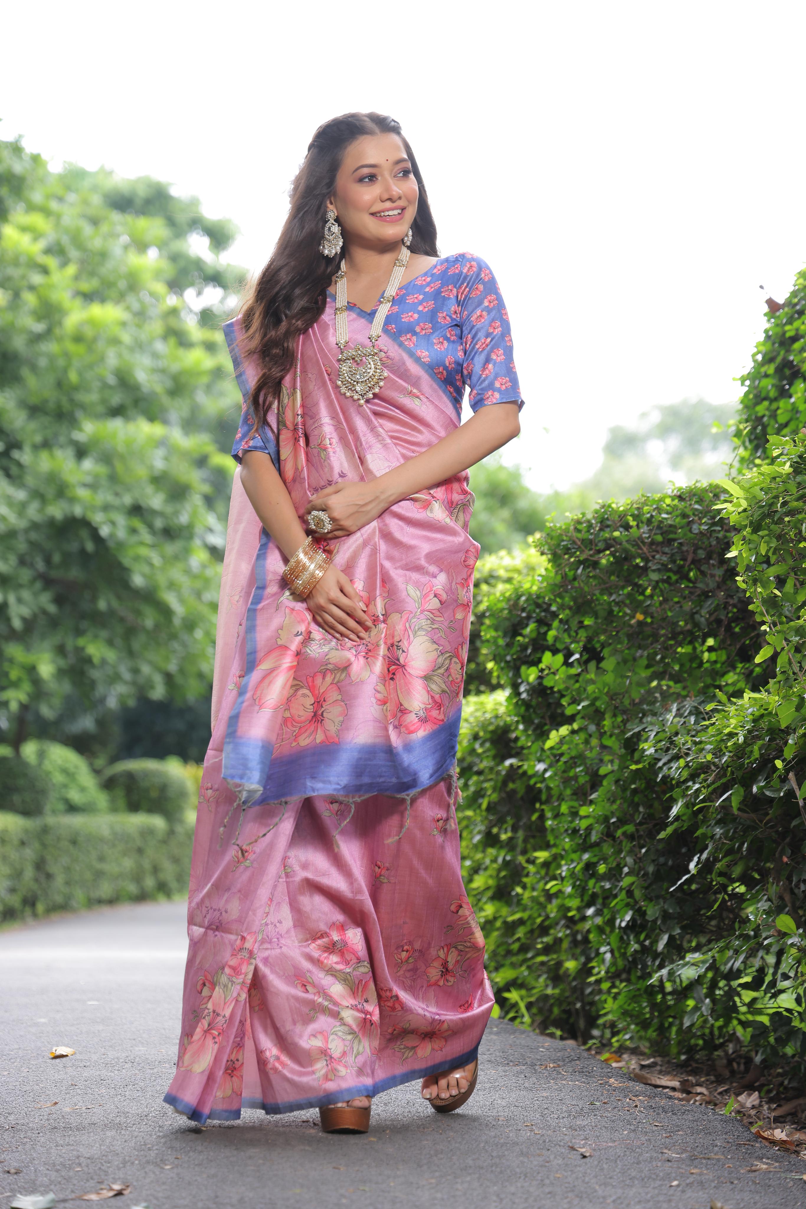 Yashi-2 Ethnic motifs printed saree with printed border