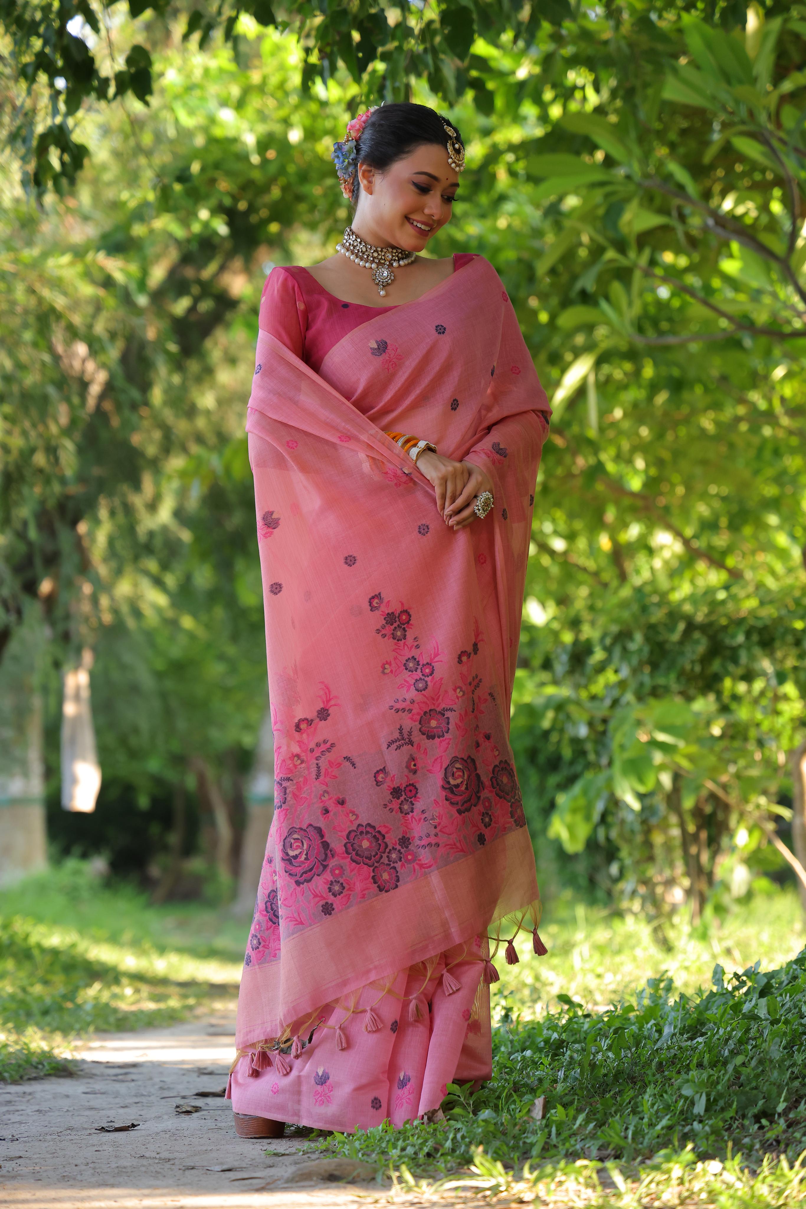 Ruby- Charming Rose Garden Saree