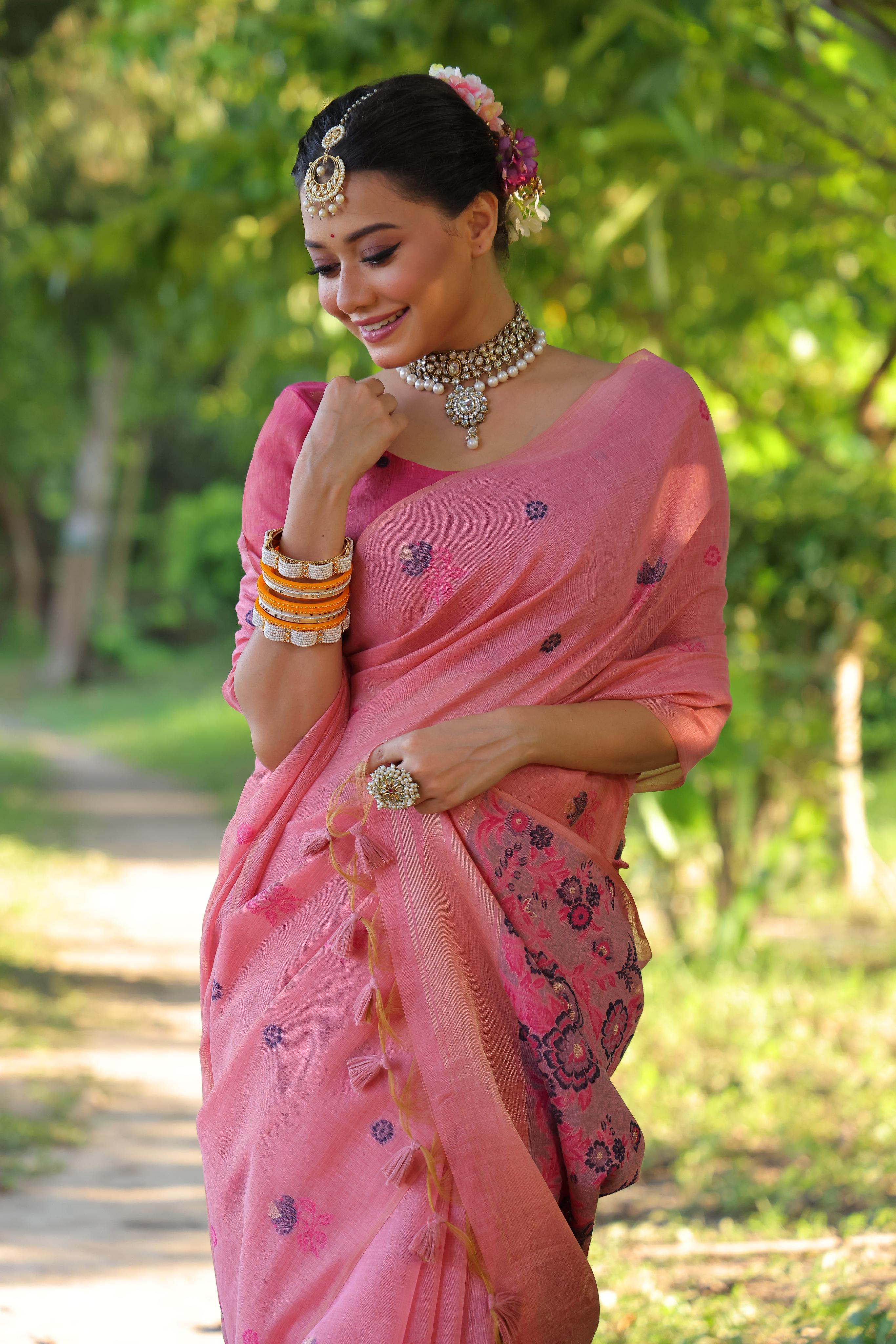 Ruby- Charming Rose Garden Saree