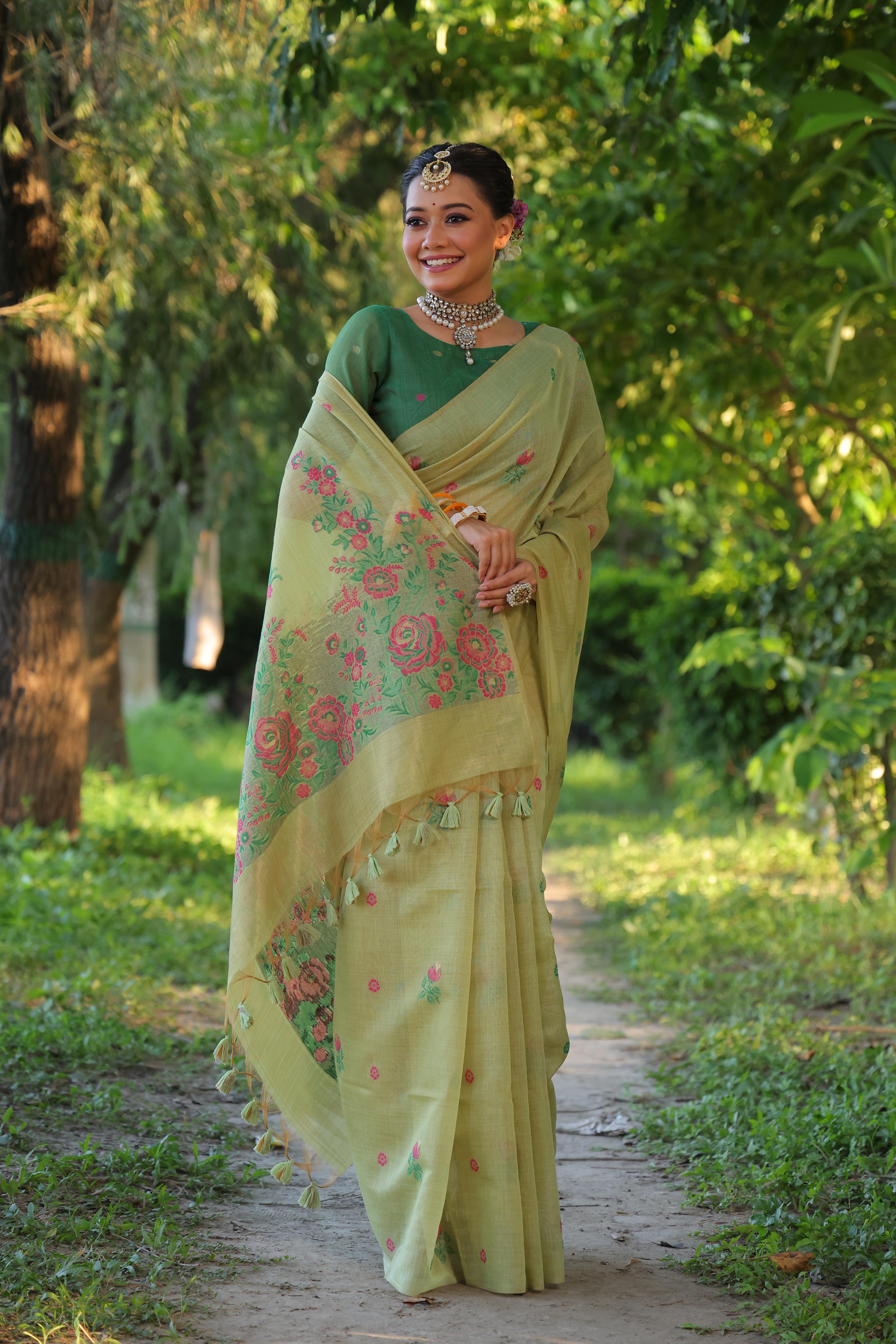 Ruby- Charming Rose Garden Saree