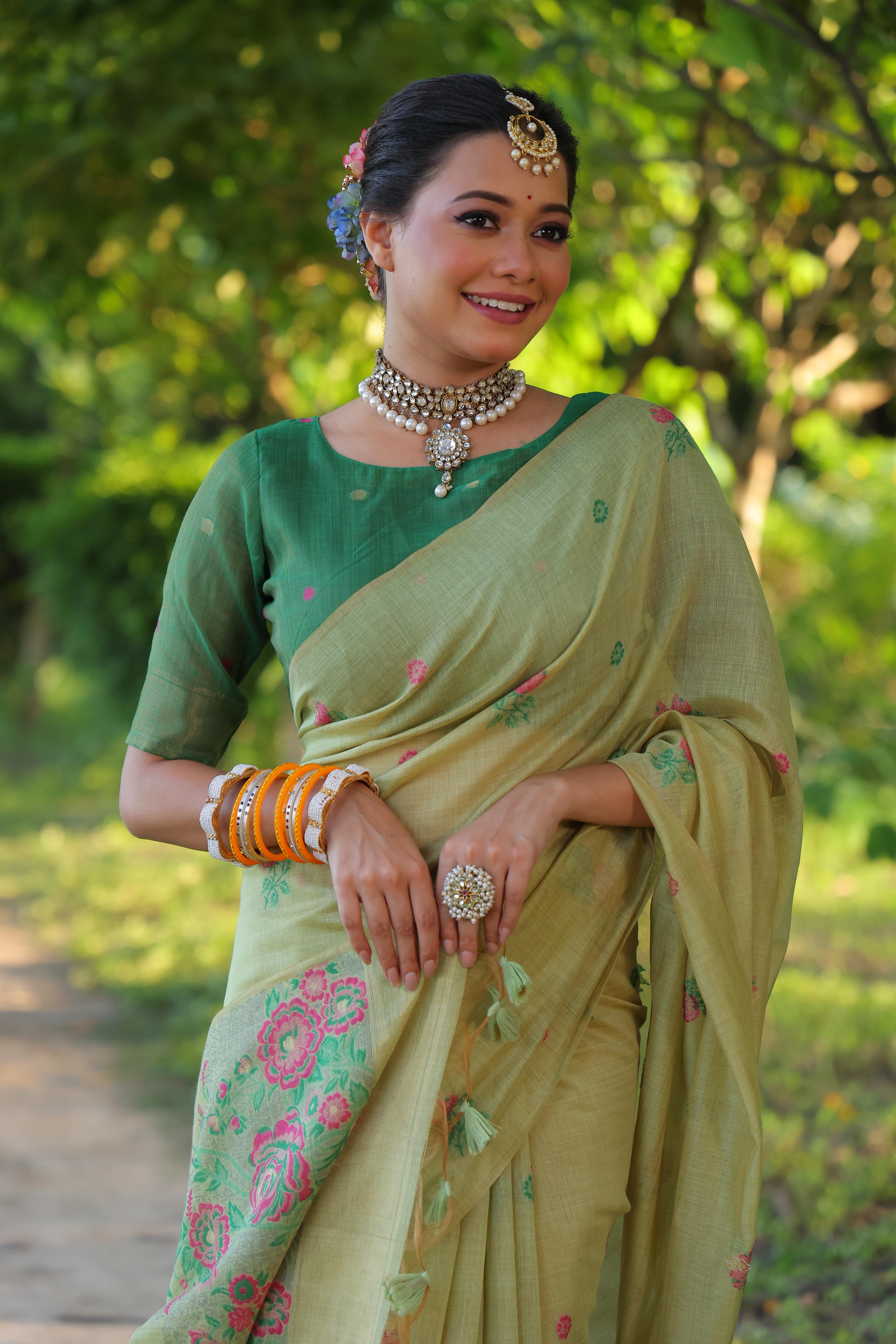 Ruby- Charming Rose Garden Saree