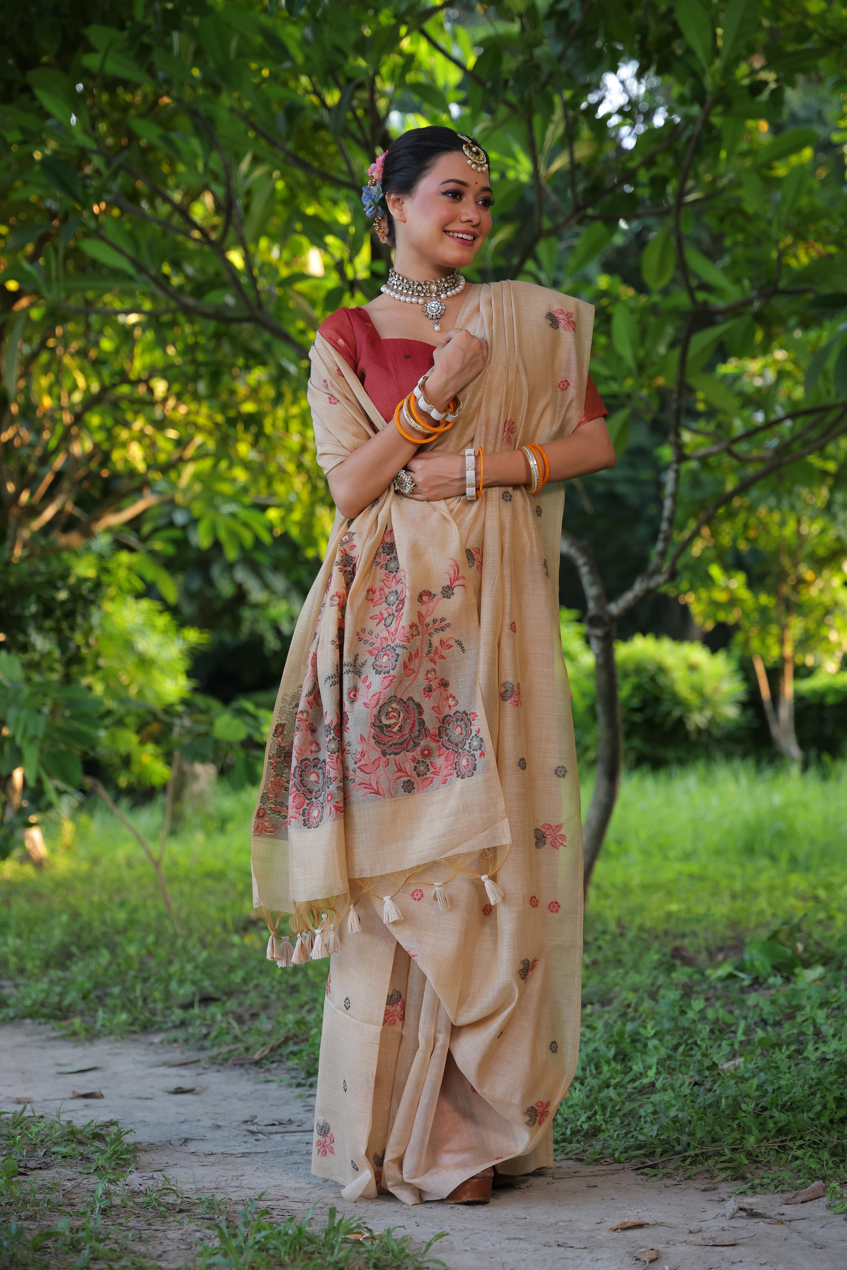 Ruby- Charming Rose Garden Saree