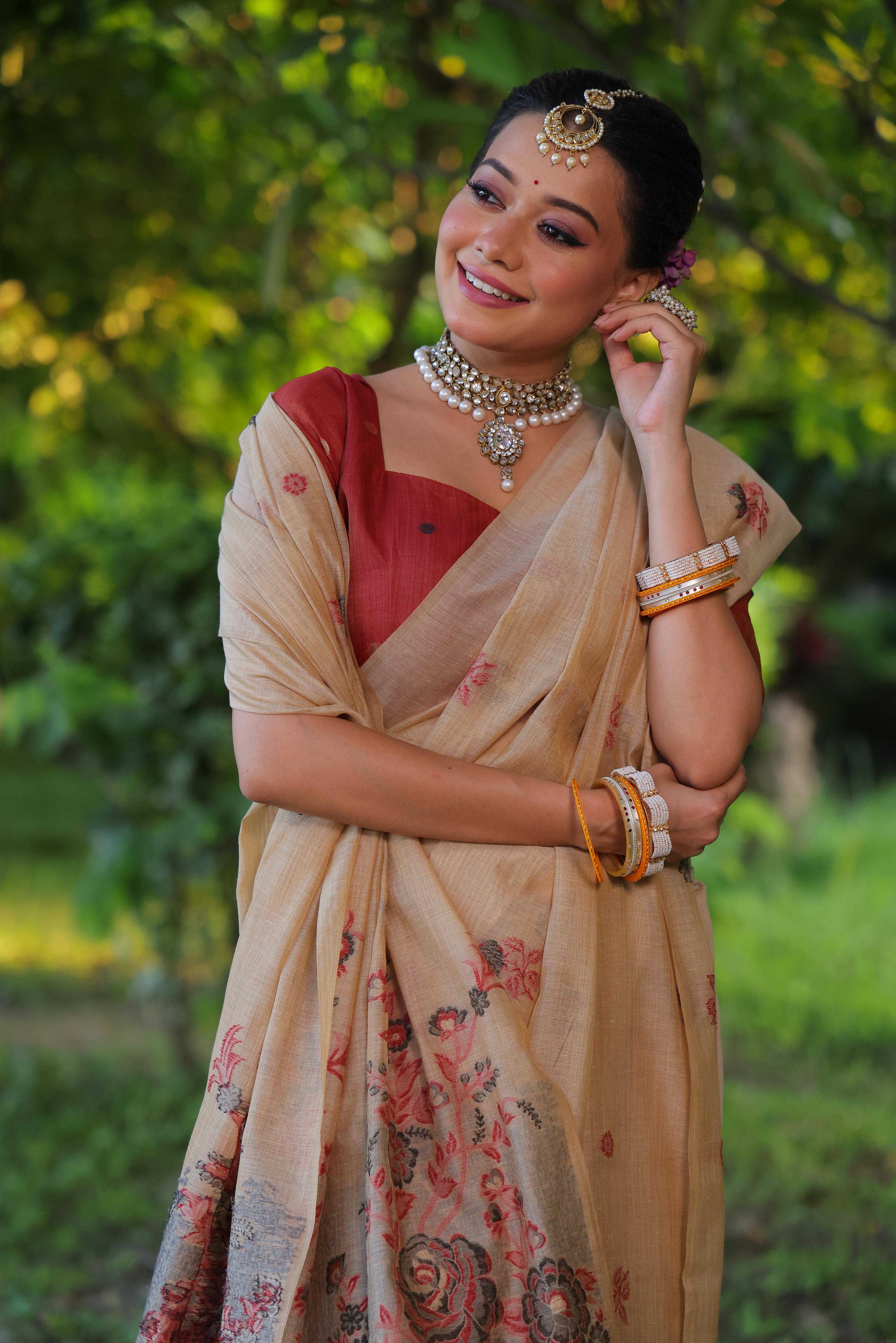 Ruby- Charming Rose Garden Saree