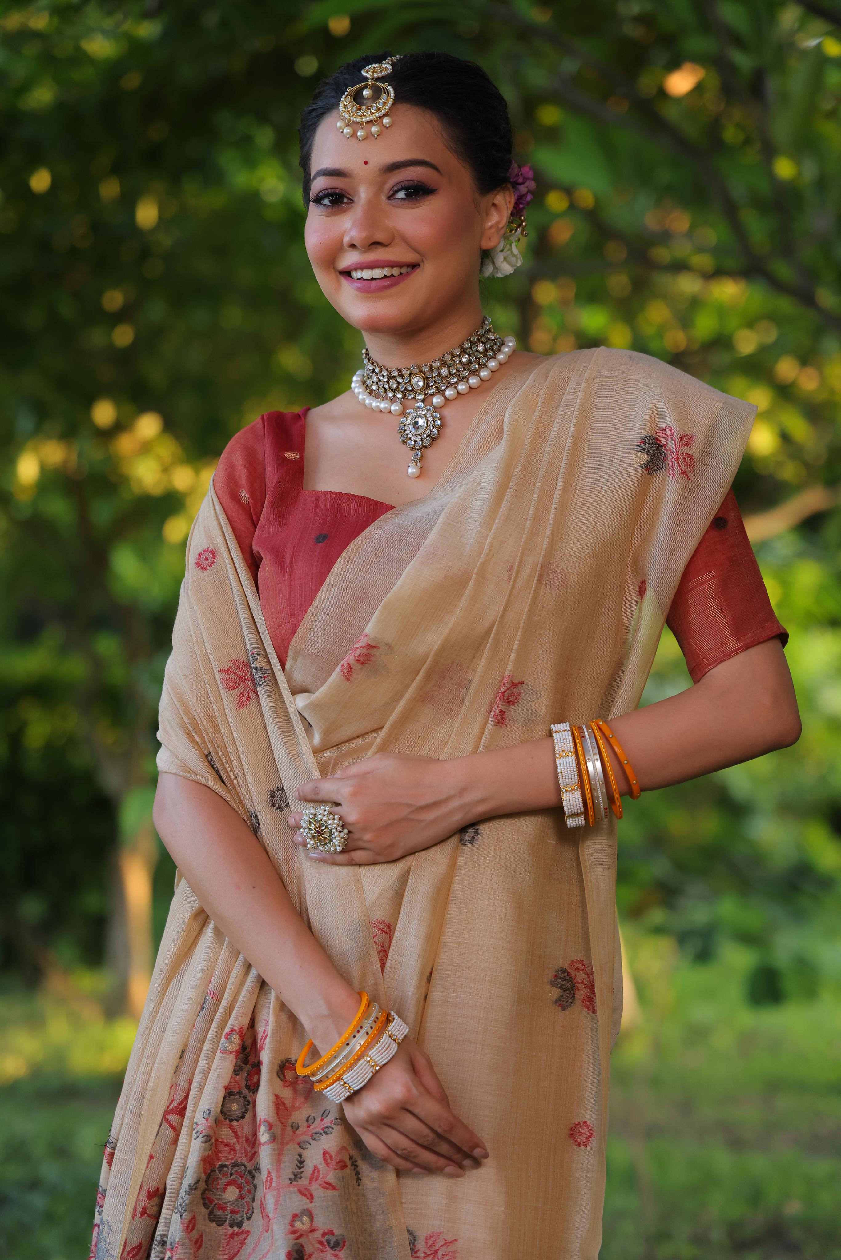 Ruby- Charming Rose Garden Saree