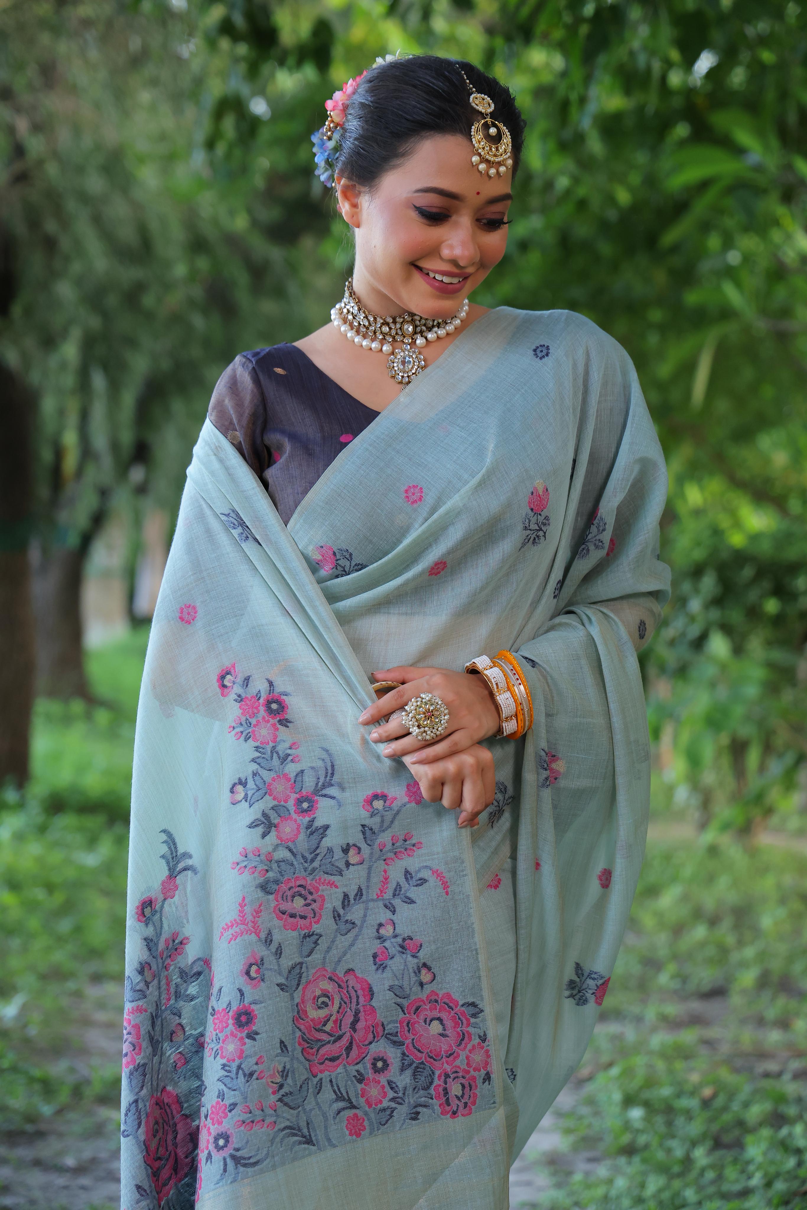 Ruby- Charming Rose Garden Saree