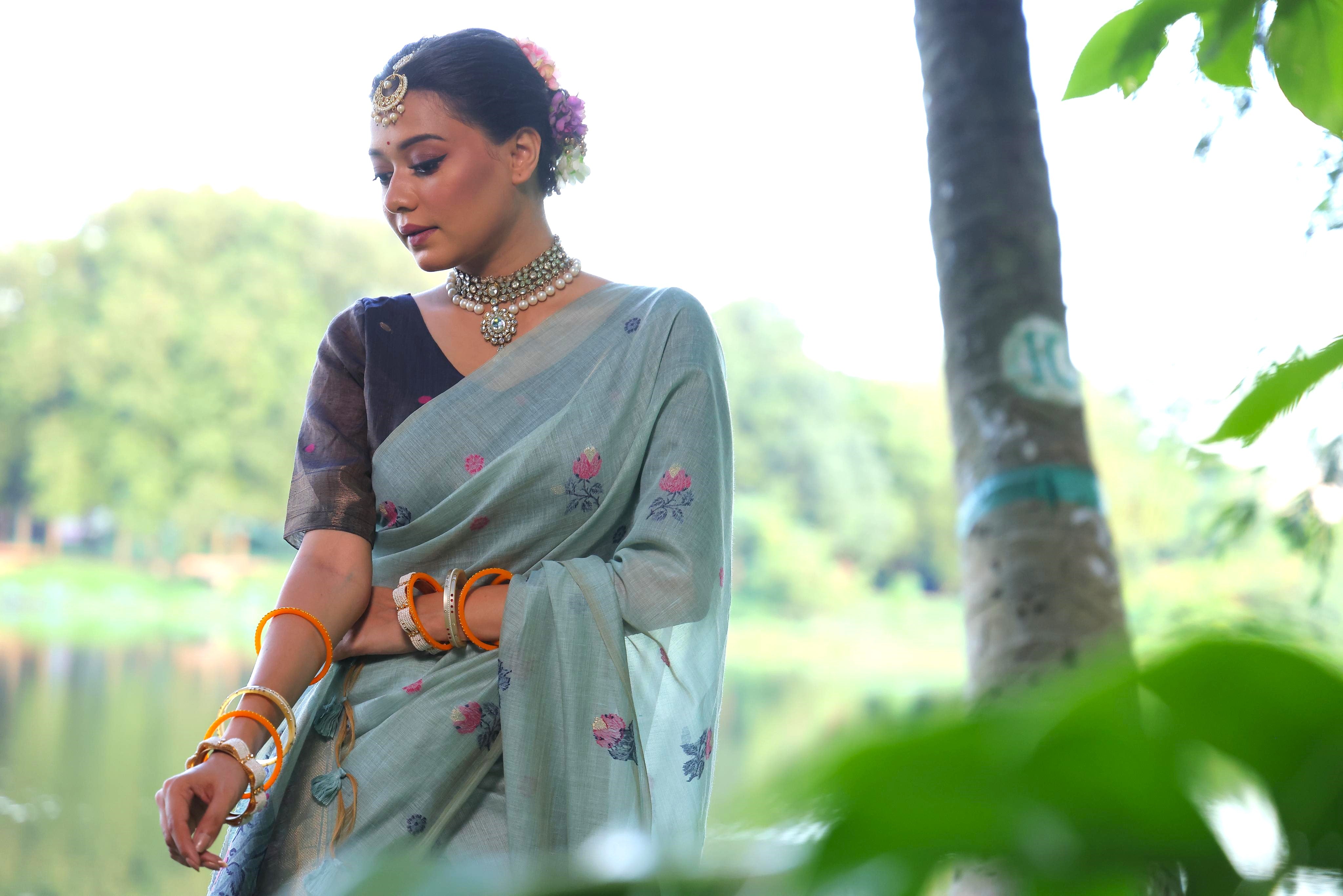 Ruby- Charming Rose Garden Saree