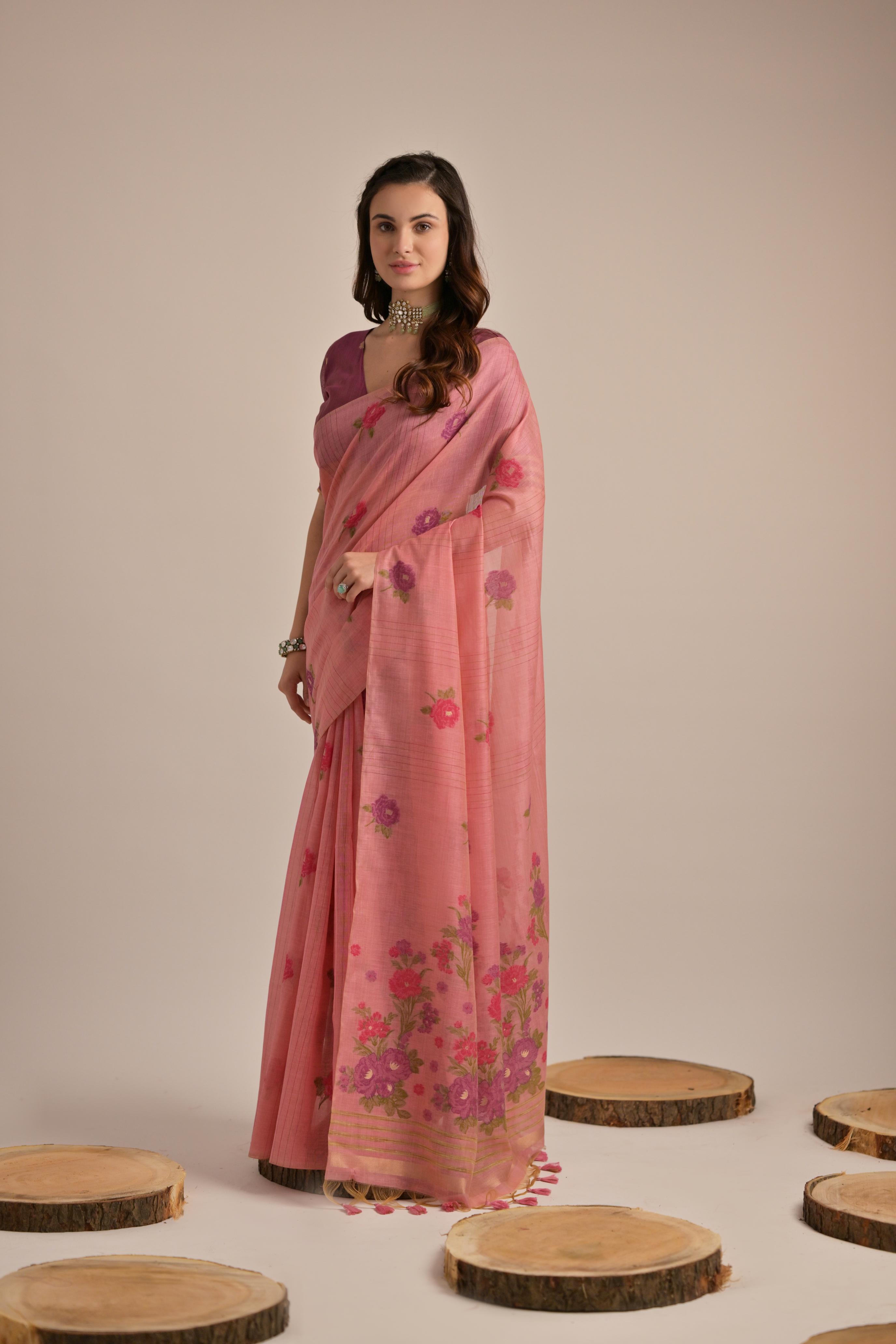 Sara- Our premium pure cotton saree are crafted to make you shine