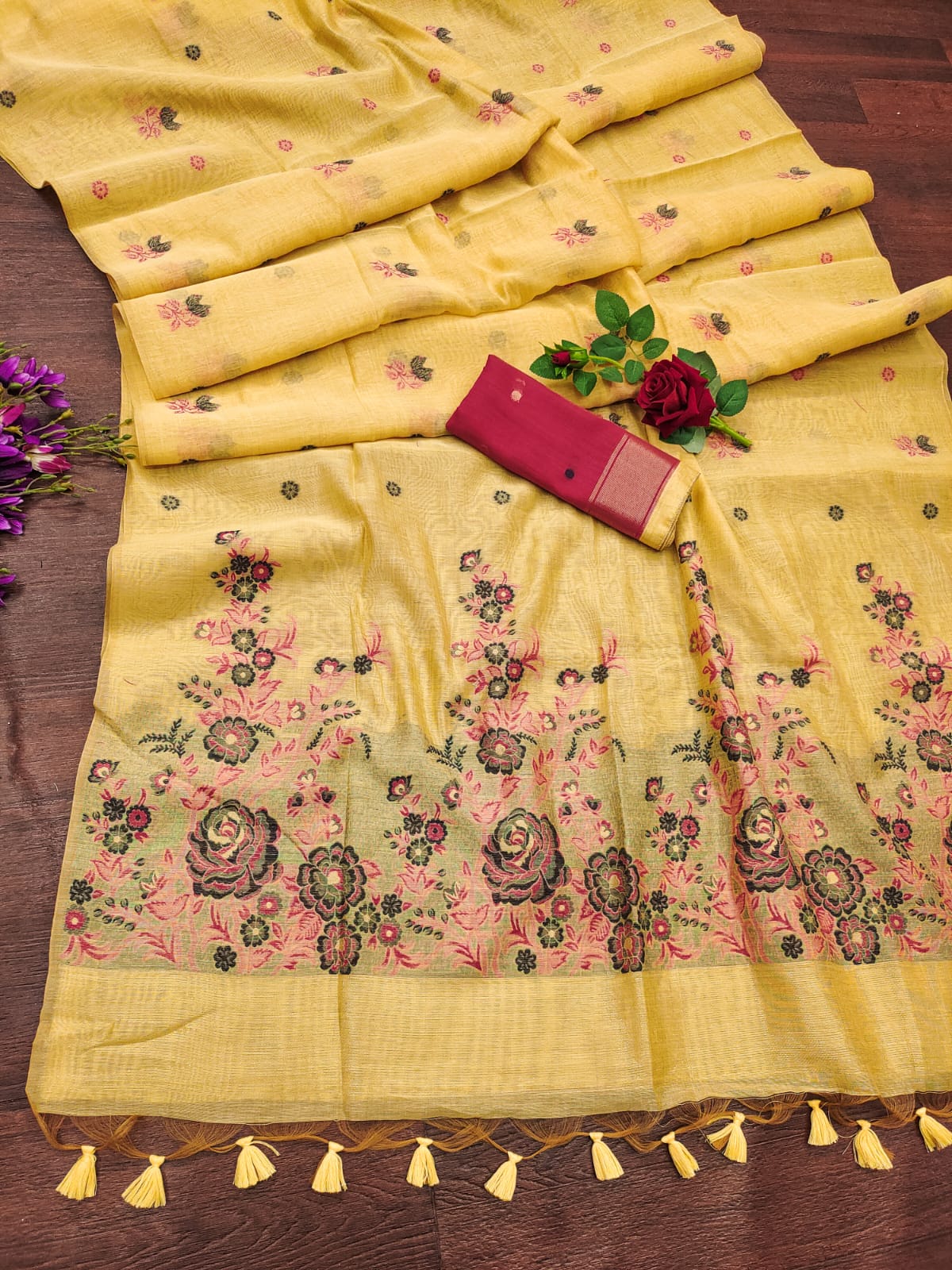 Ruby- Charming Rose Garden Saree