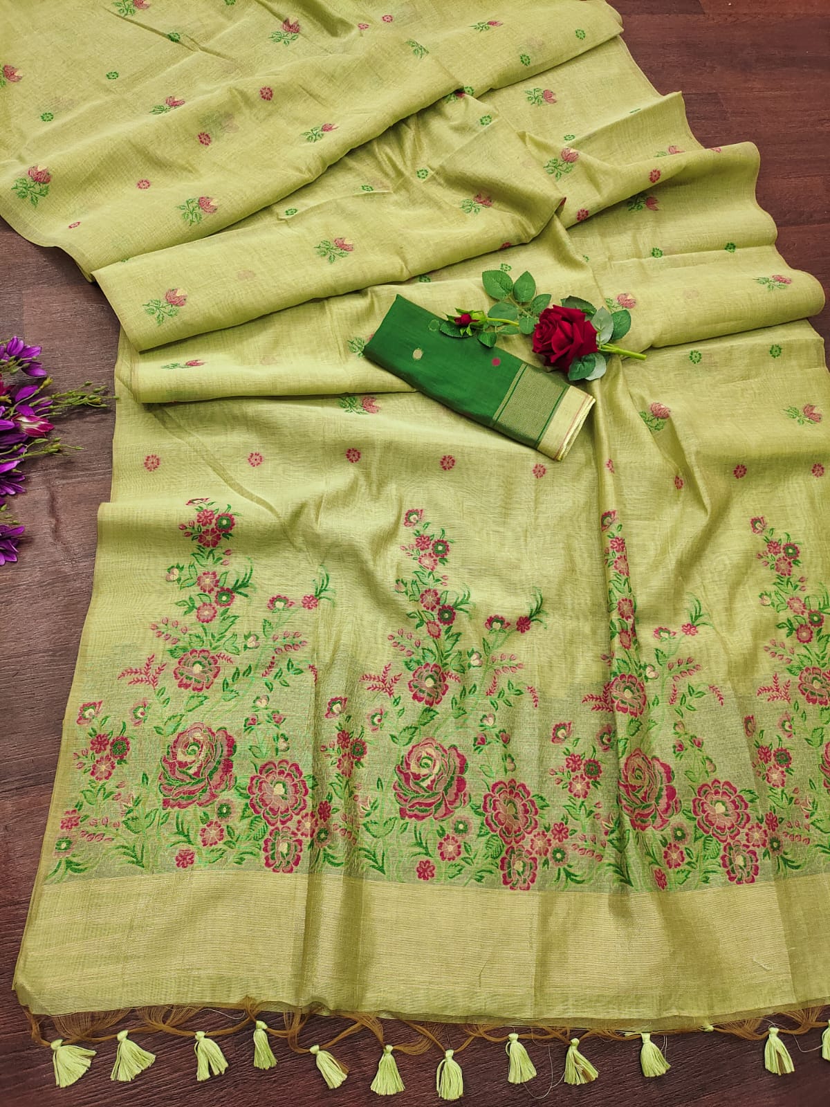 Ruby- Charming Rose Garden Saree