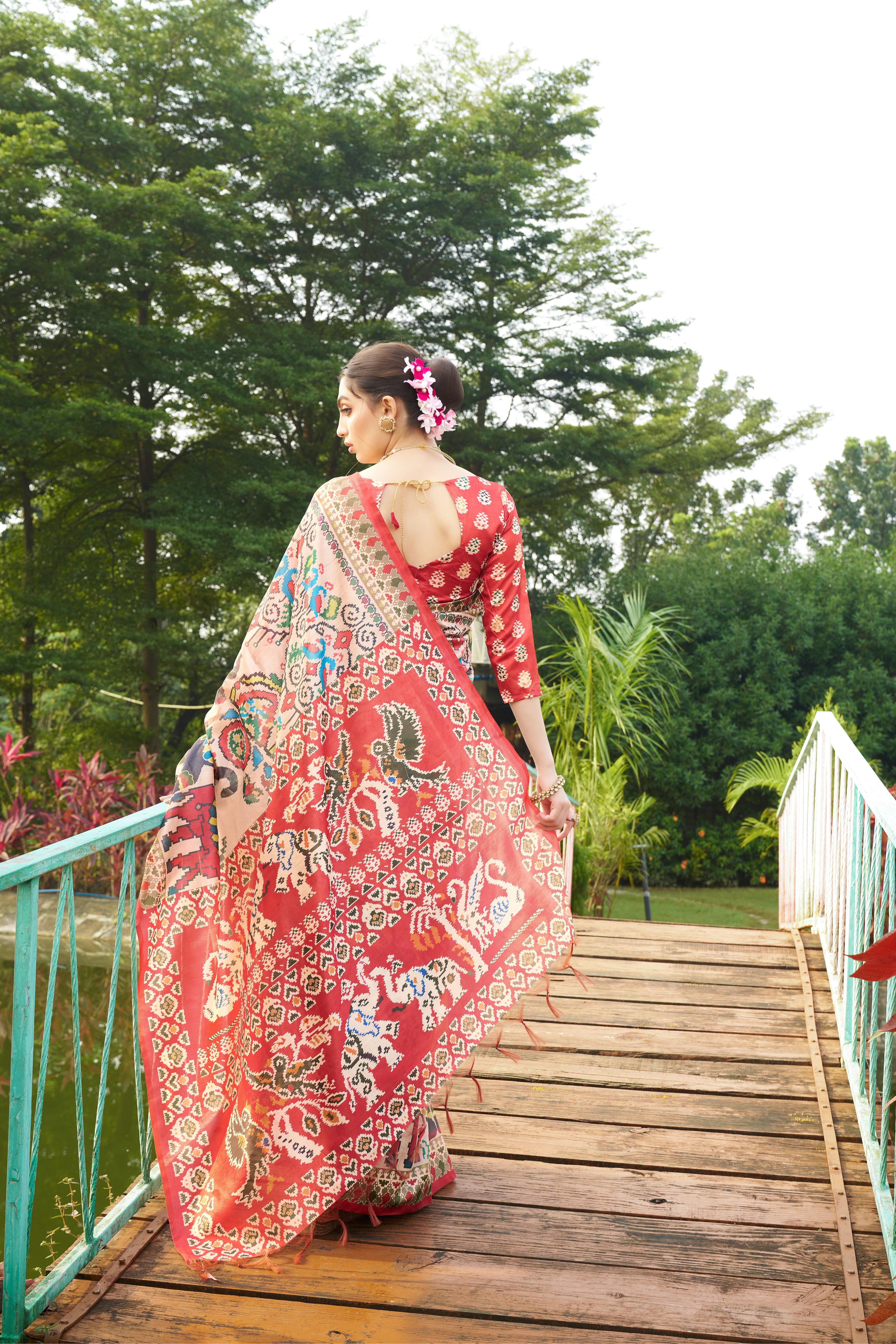 Mulk-4- Chic Festive Kalamkari Saree