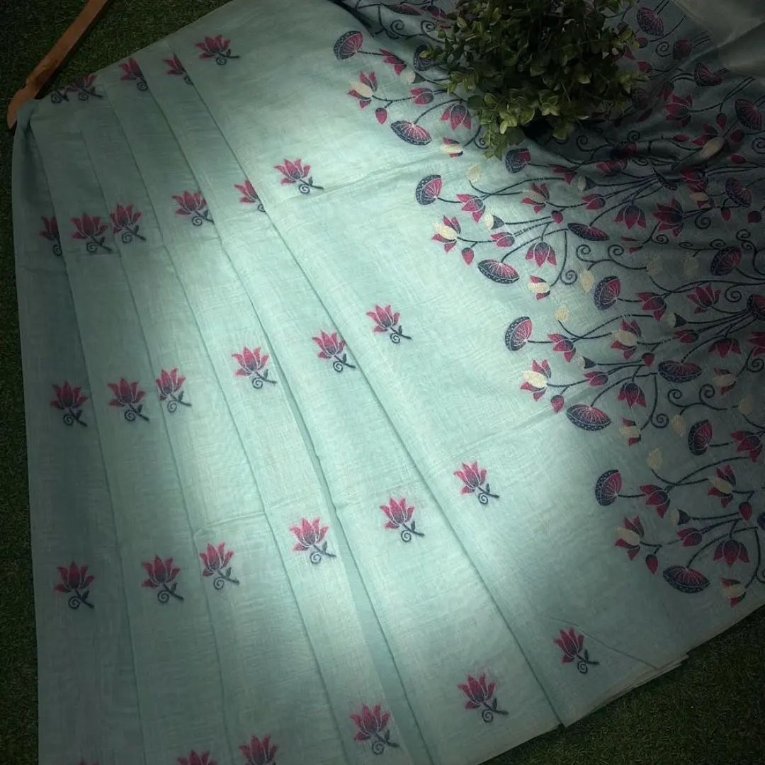 Noor- Muga cotton saree Temple Anarkali Gown is crafted with premium silk and traditional embroidery,