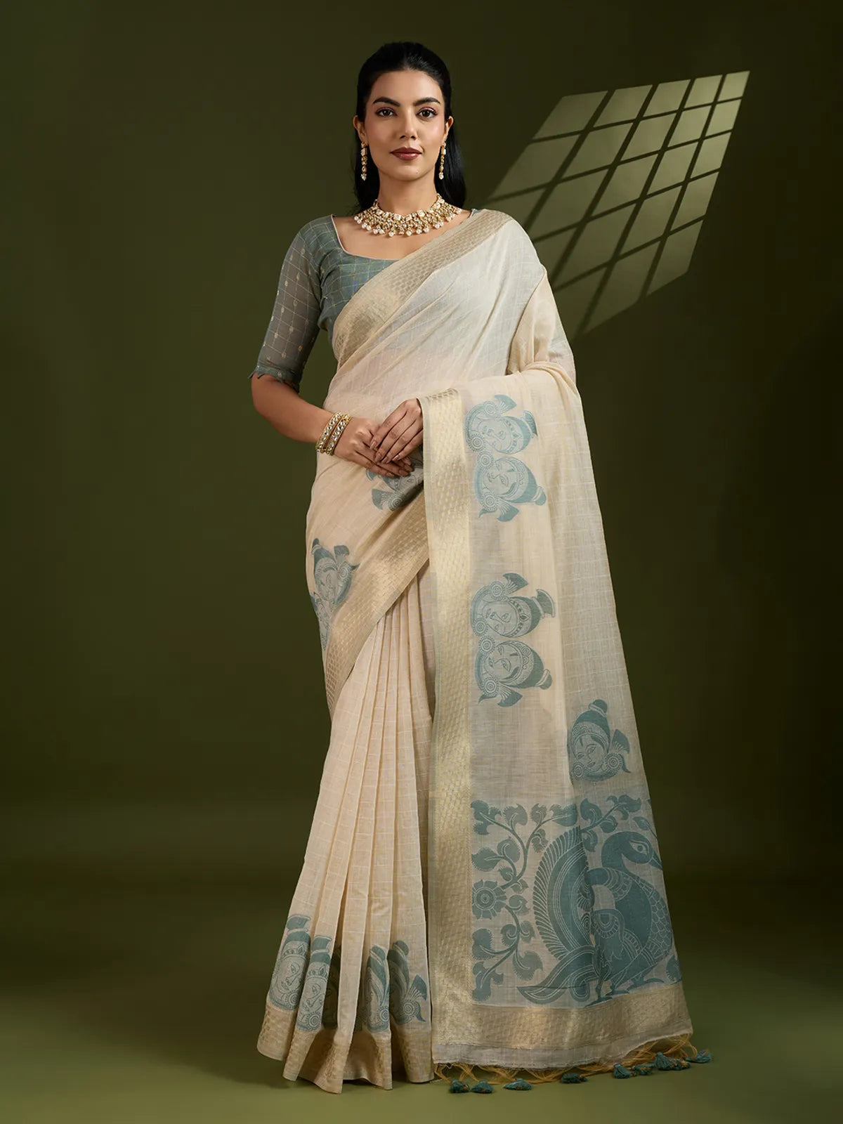 Morni- Royal Saree Luxurious Pattons  Delicate Thread Work