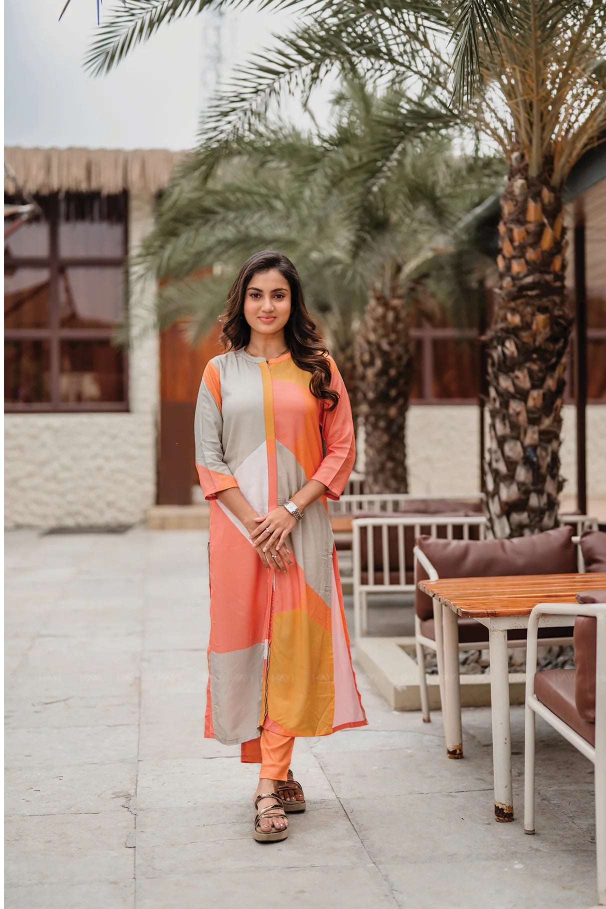 Mul- Rustic Rhythm Beige Viscose Co-ord