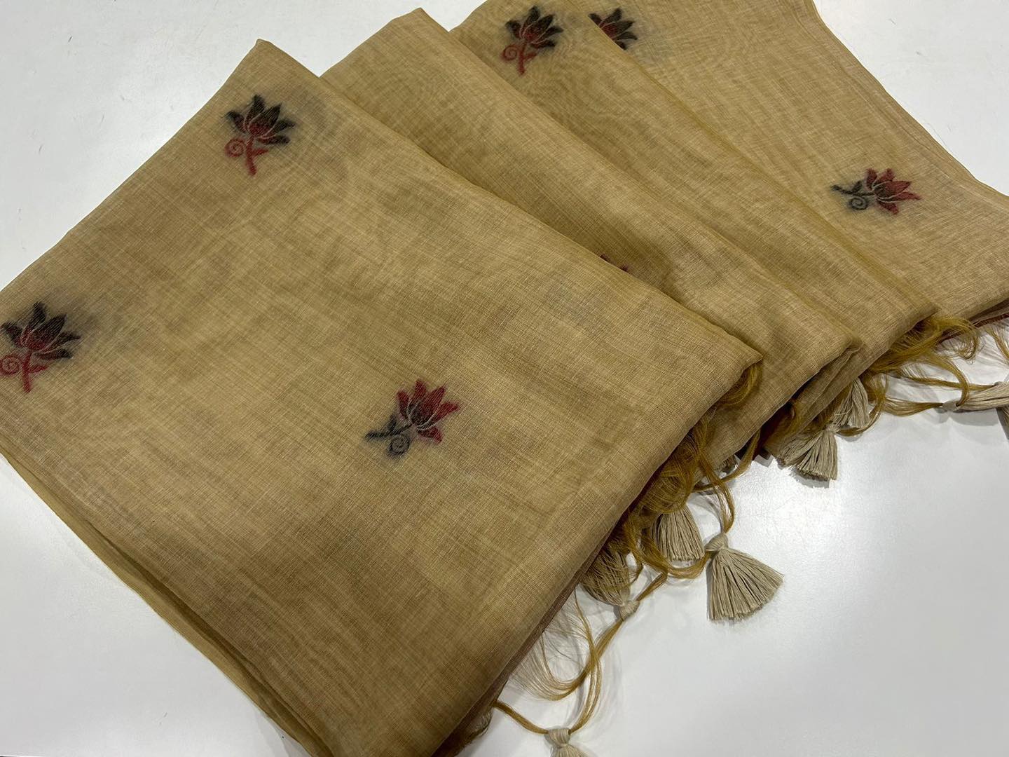 Noor- Muga cotton saree Temple Anarkali Gown is crafted with premium silk and traditional embroidery,