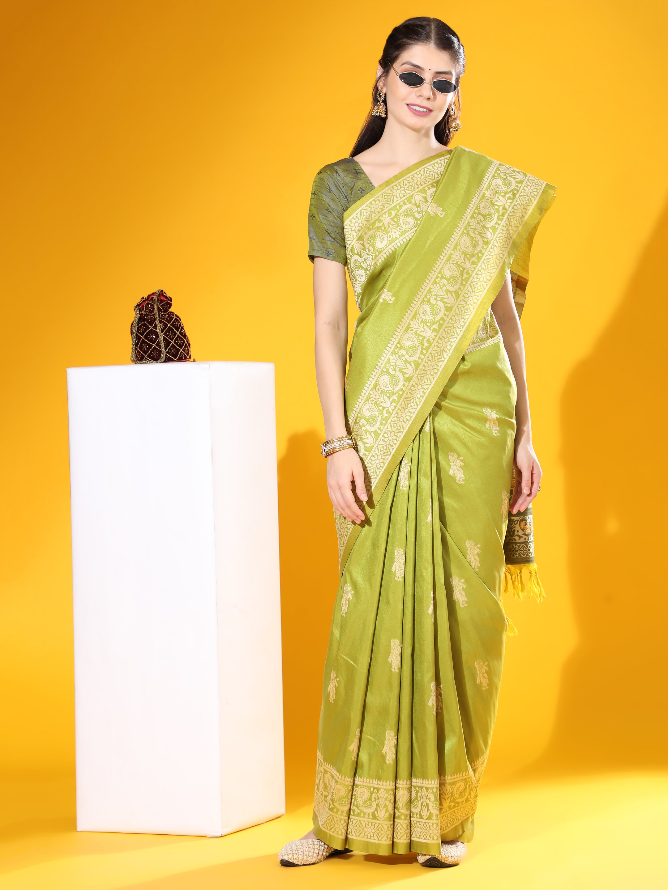 Tribal- Ethnic Motifs Woven Design Saree