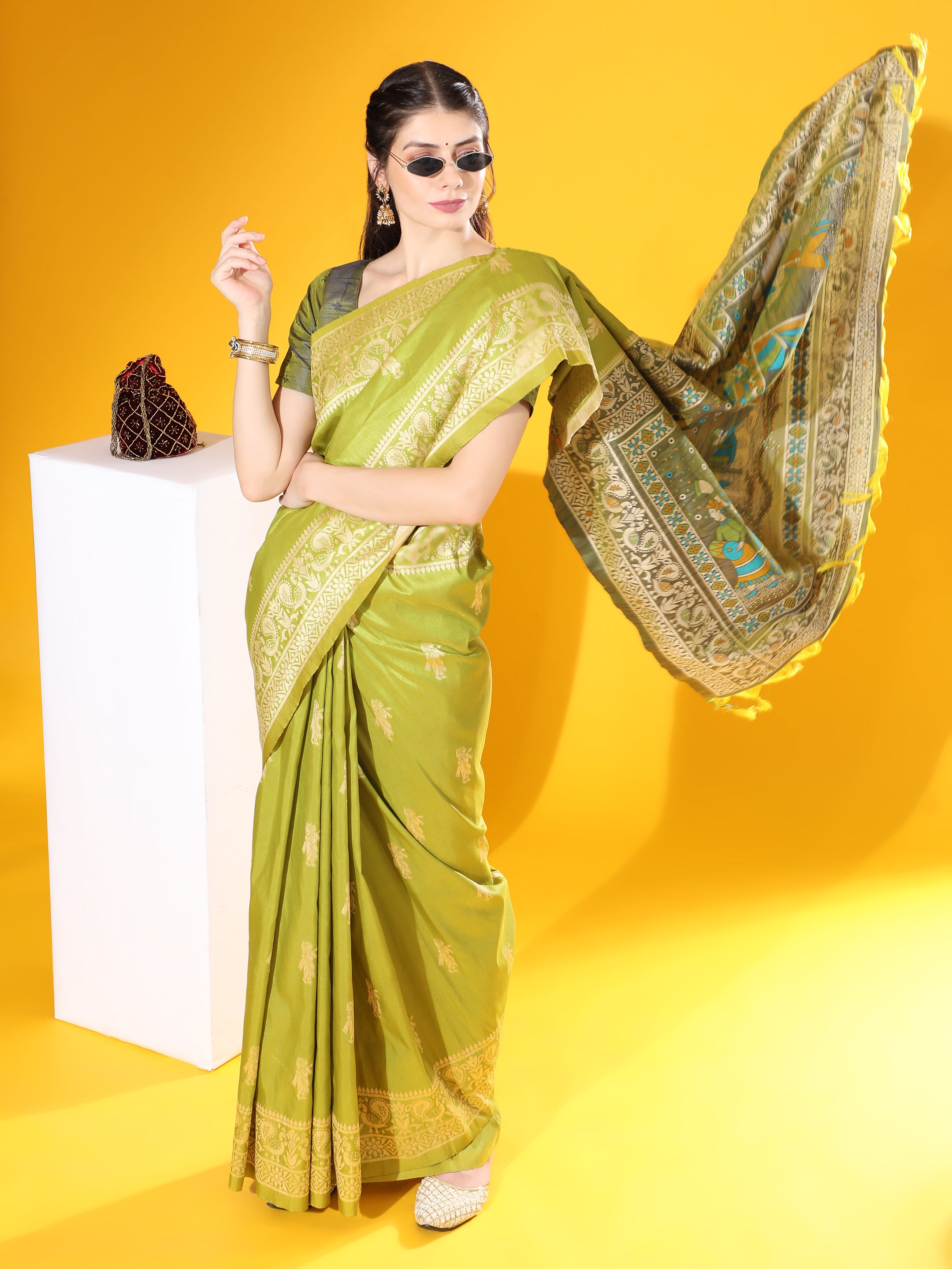 Tribal- Ethnic Motifs Woven Design Saree