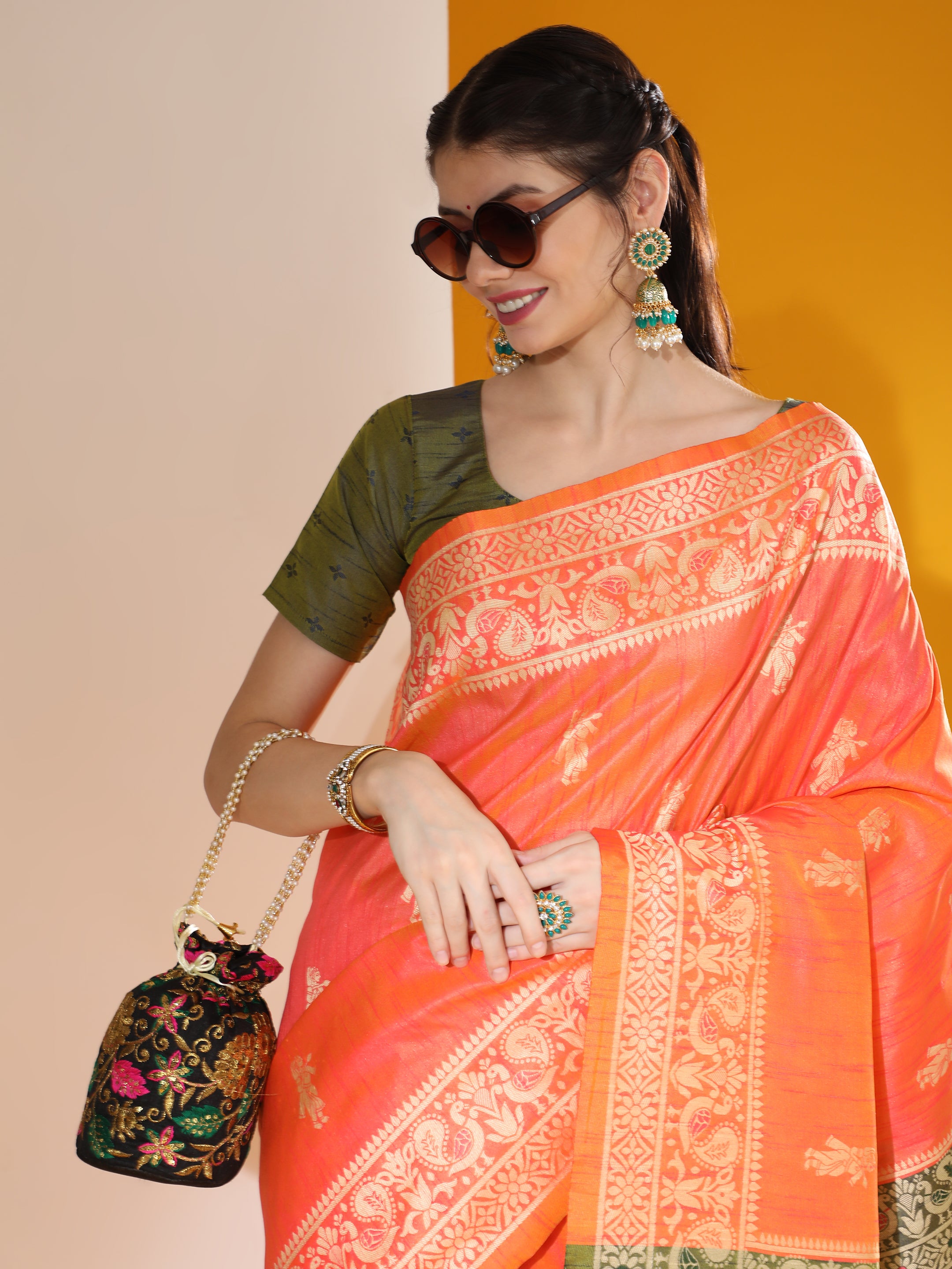 Tribal- Ethnic Motifs Woven Design Saree