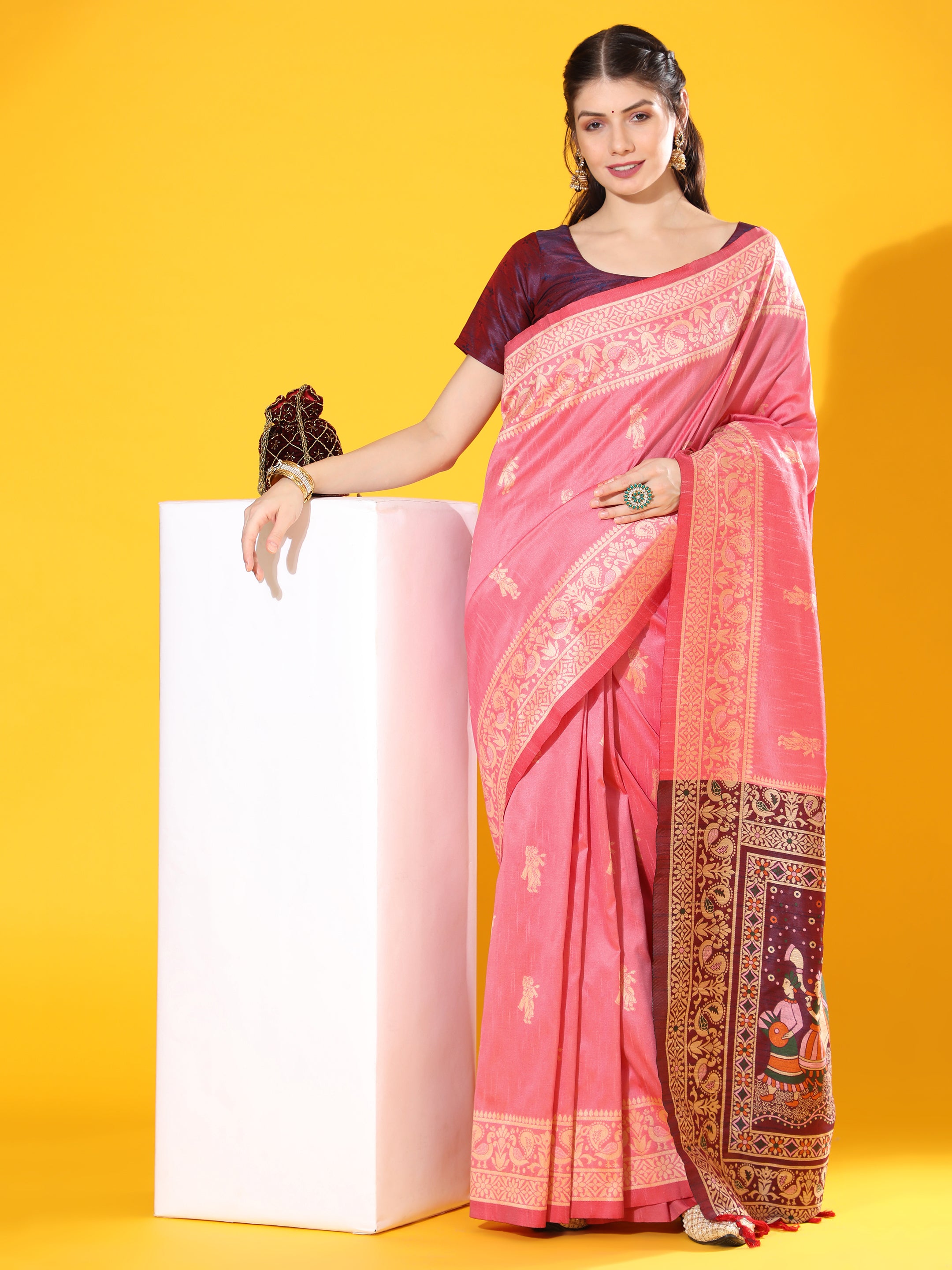 Tribal- Ethnic Motifs Woven Design Saree