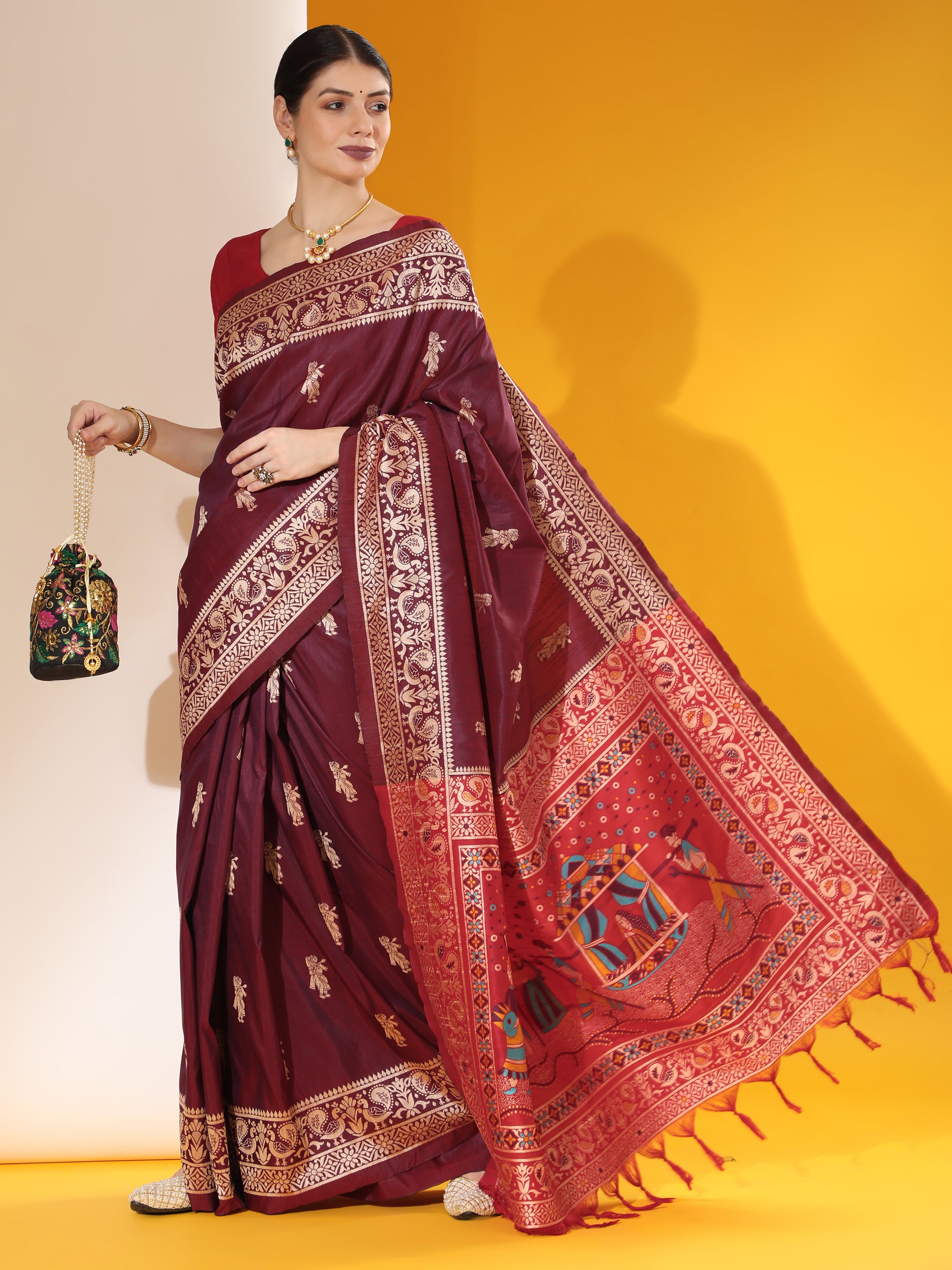Tribal- Ethnic Motifs Woven Design Saree