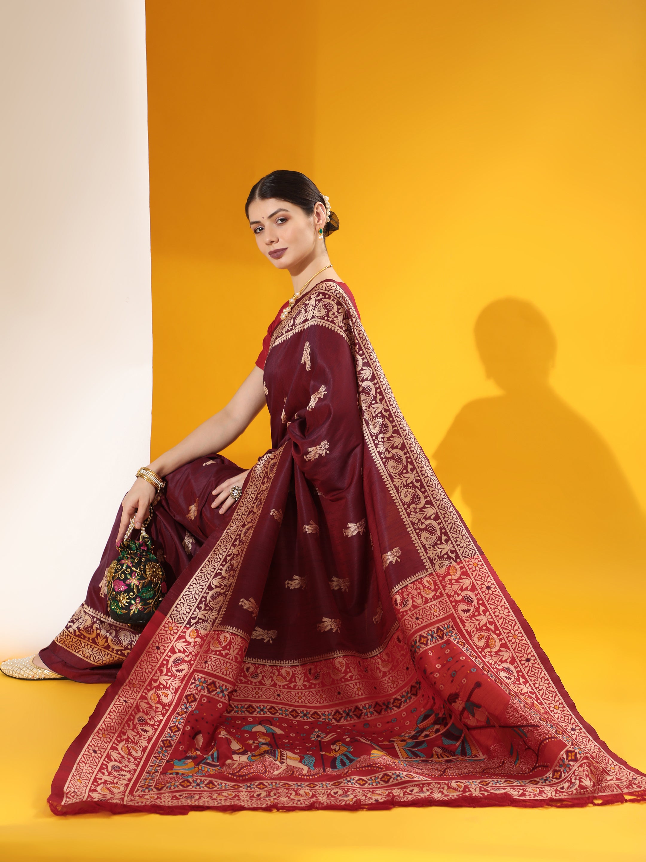 Tribal- Ethnic Motifs Woven Design Saree