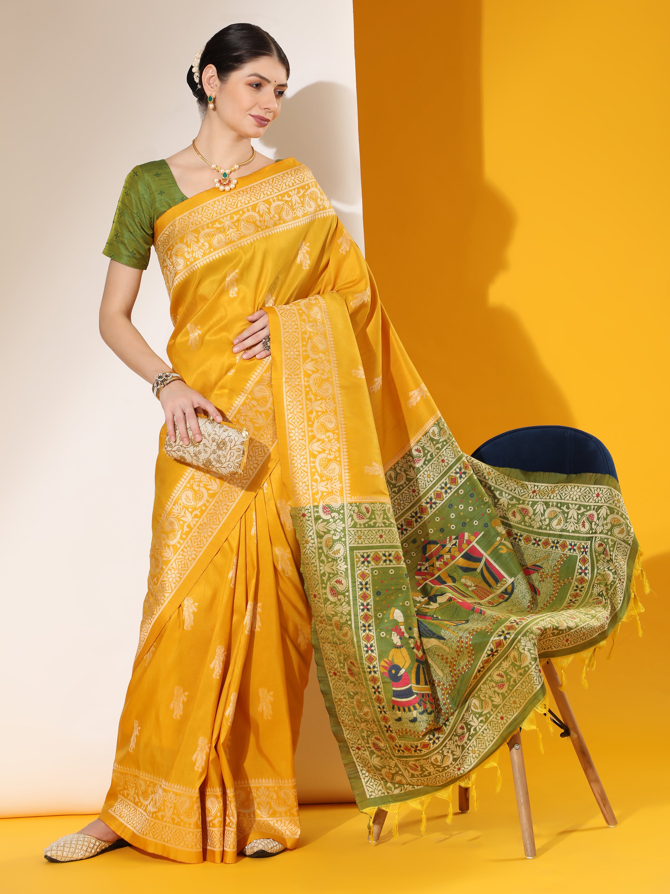 Tribal- Ethnic Motifs Woven Design Saree
