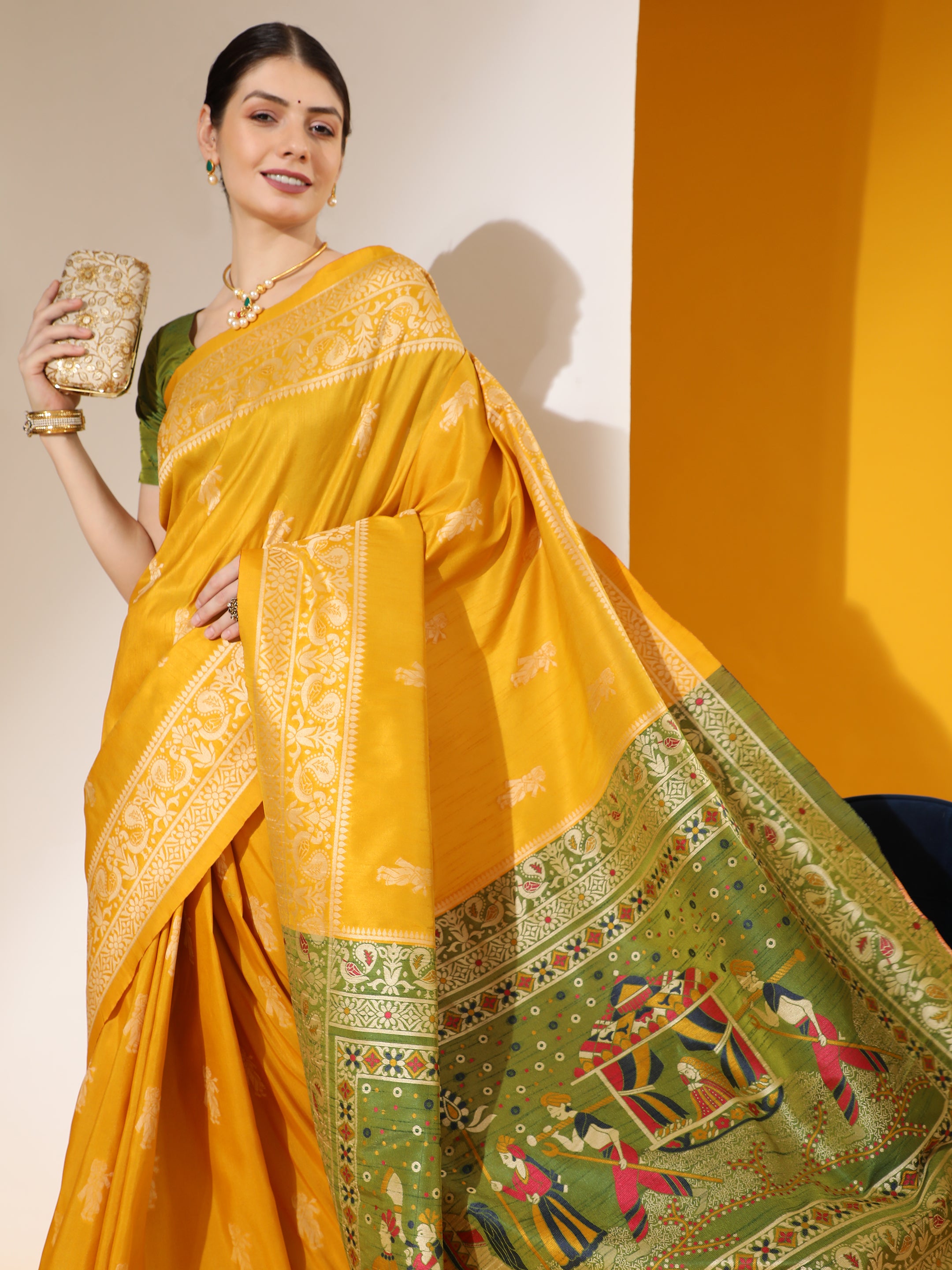 Tribal- Ethnic Motifs Woven Design Saree
