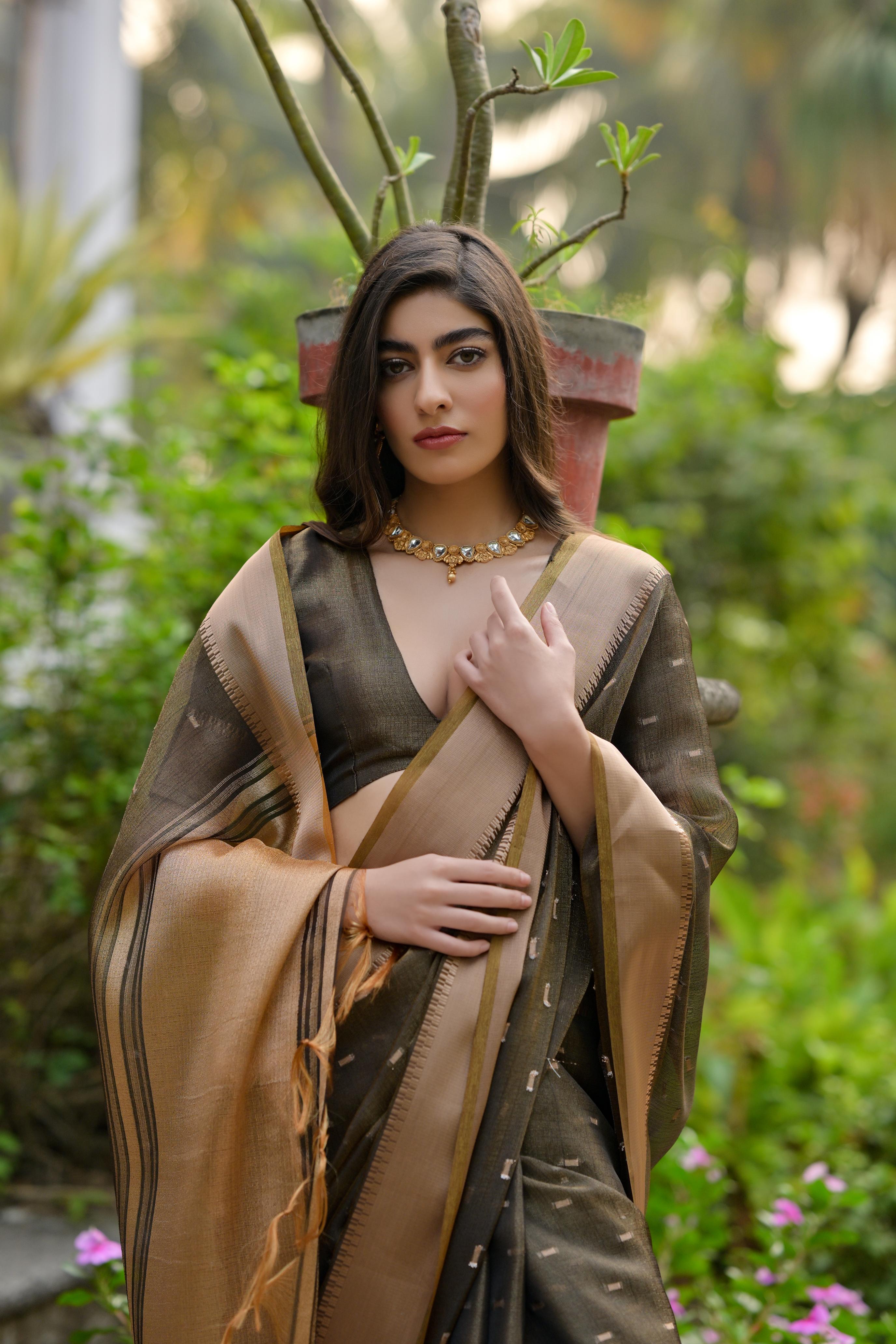 Kenvi- Cyan Soft Kalyani Silk Saree