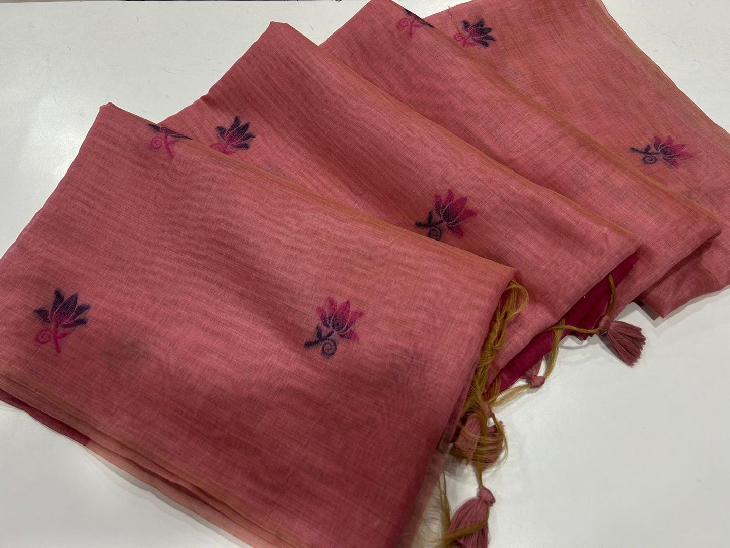 Noor- Muga cotton saree Temple Anarkali Gown is crafted with premium silk and traditional embroidery,