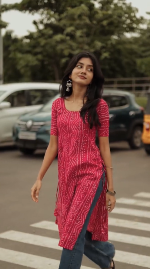 Fana- Cotton printed slit cut kurti