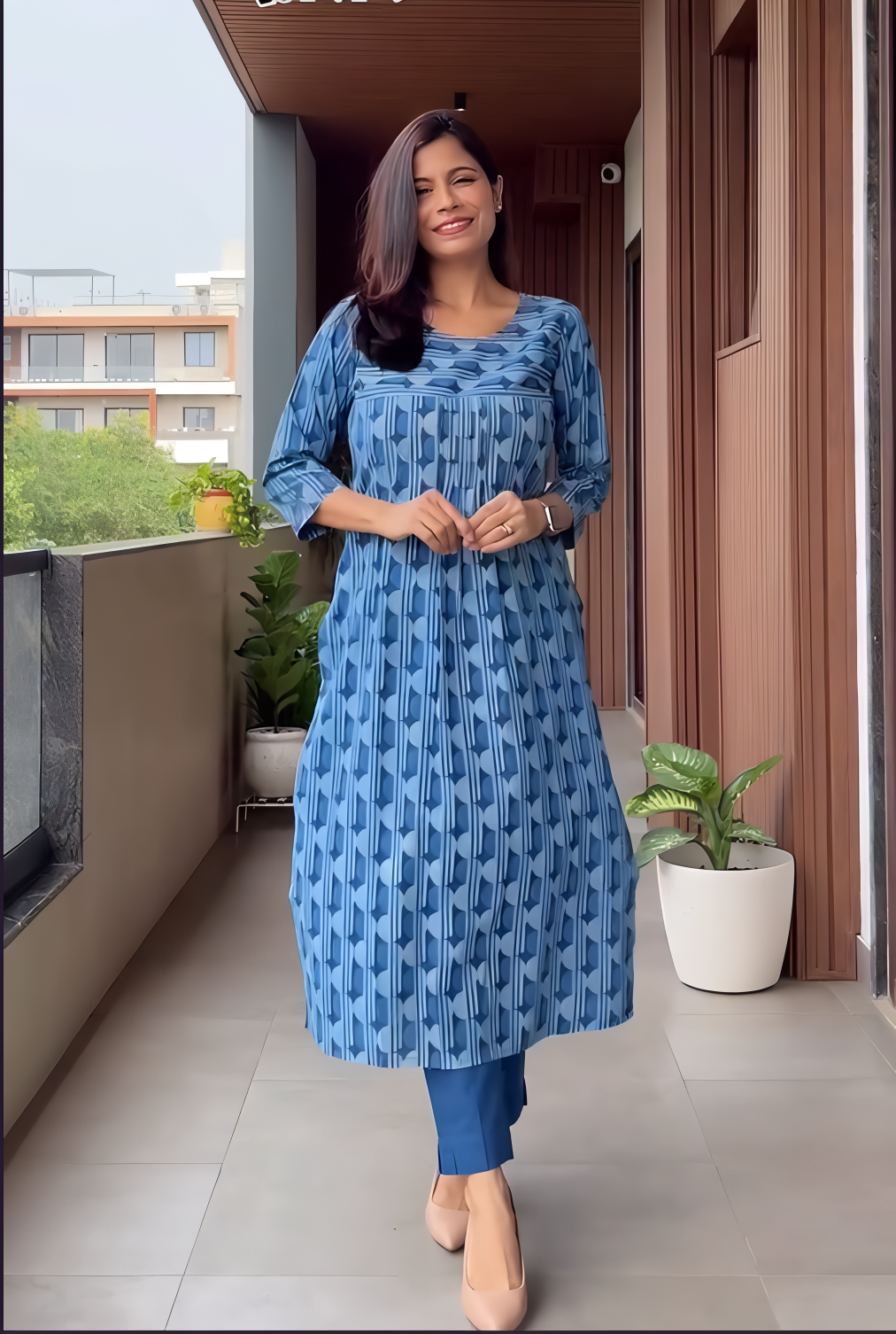 Reev- A must-have kurta set print work and soft fabric ,
