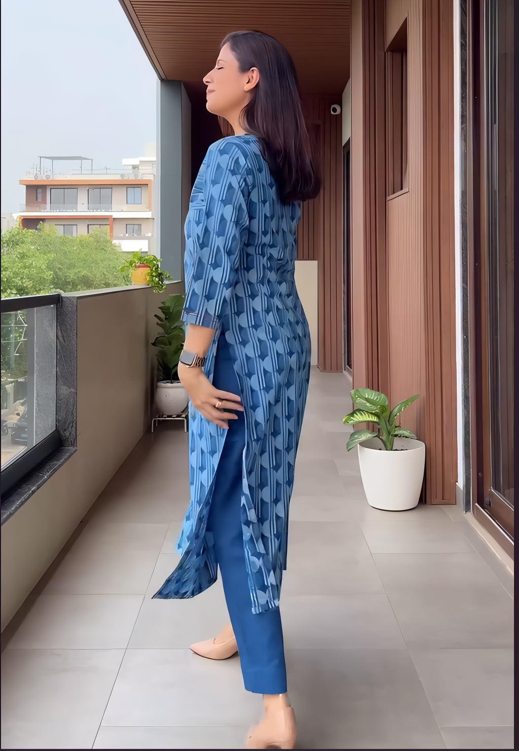 Reev- A must-have kurta set print work and soft fabric ,