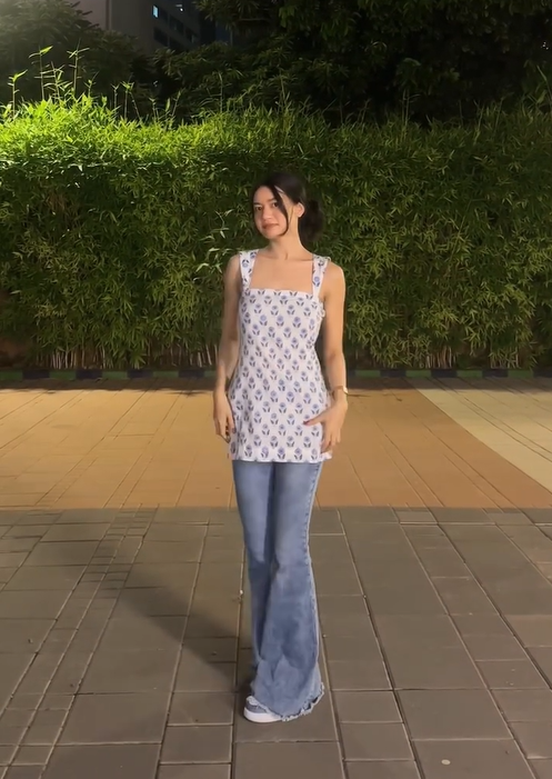 Jeny - Pure Muslin  printed slit cut kurti