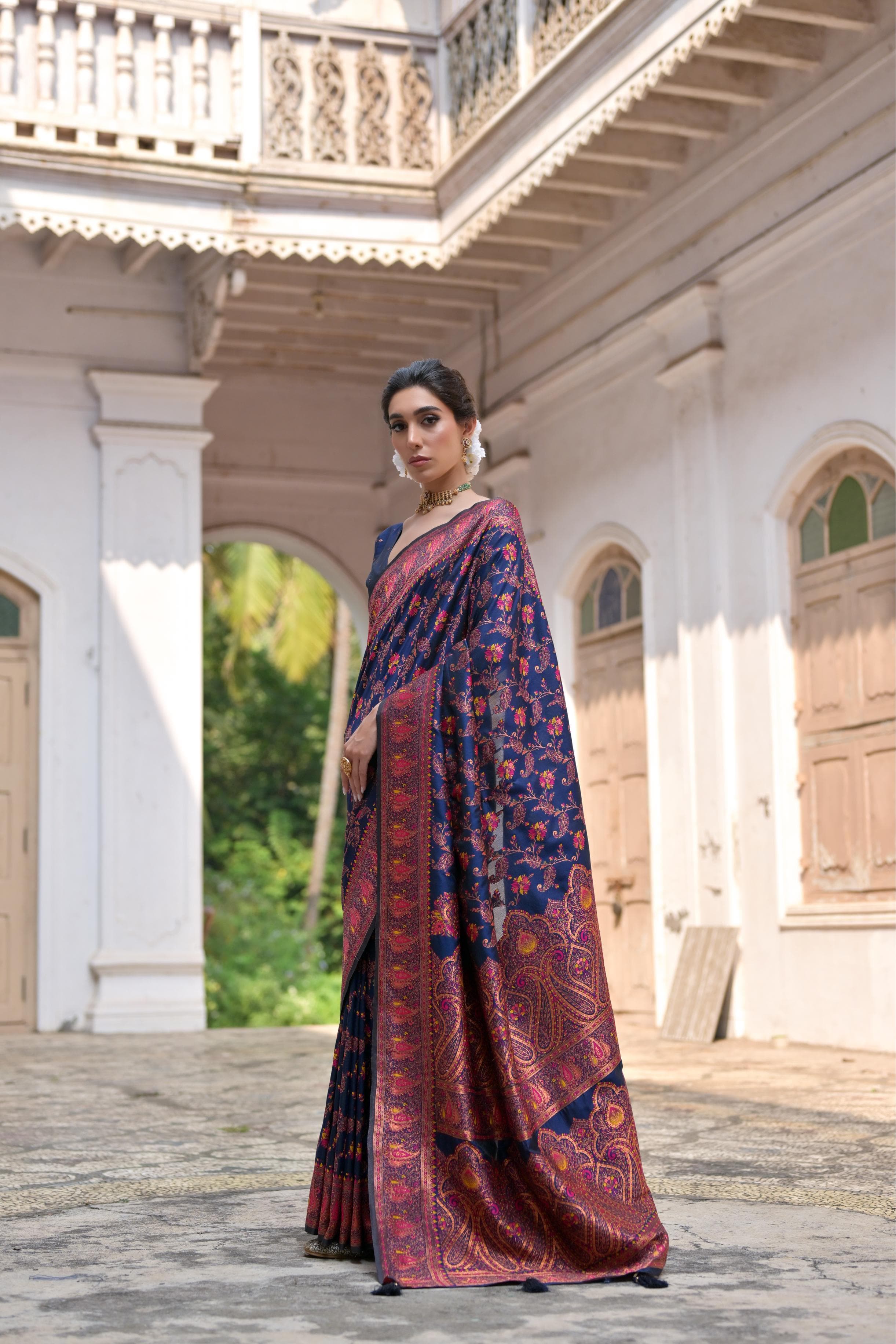 Taj - Andaaz – Rich Zari Silk in Emerald Glow