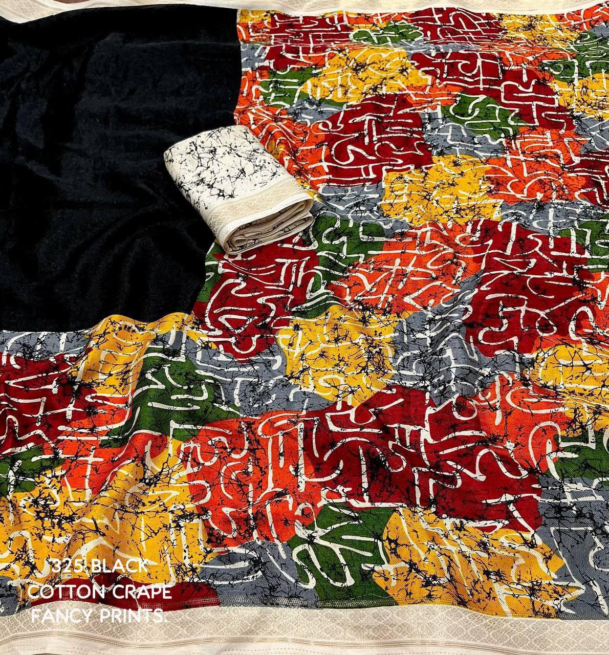 Black forest- New fancy black pashmina saree from Preciouswear