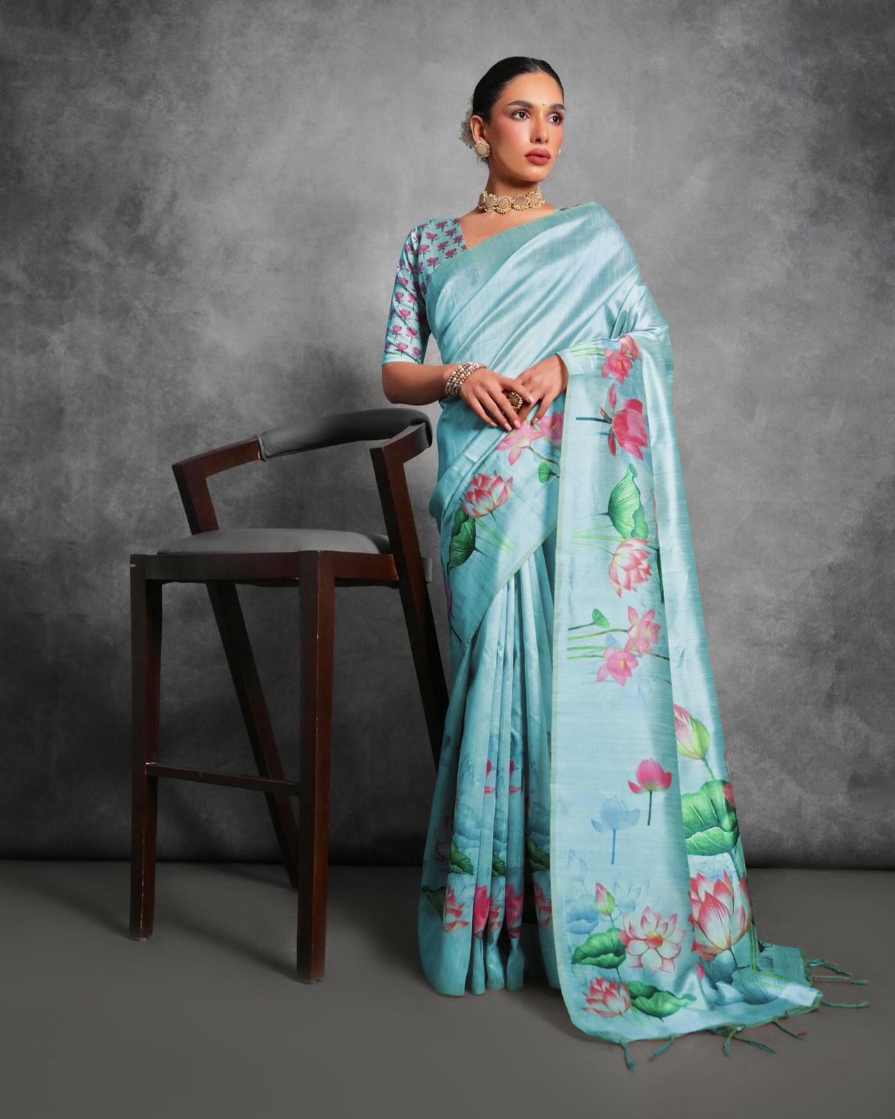 Lotus- Mystic Bloom  Saree with Water Lotus Motif