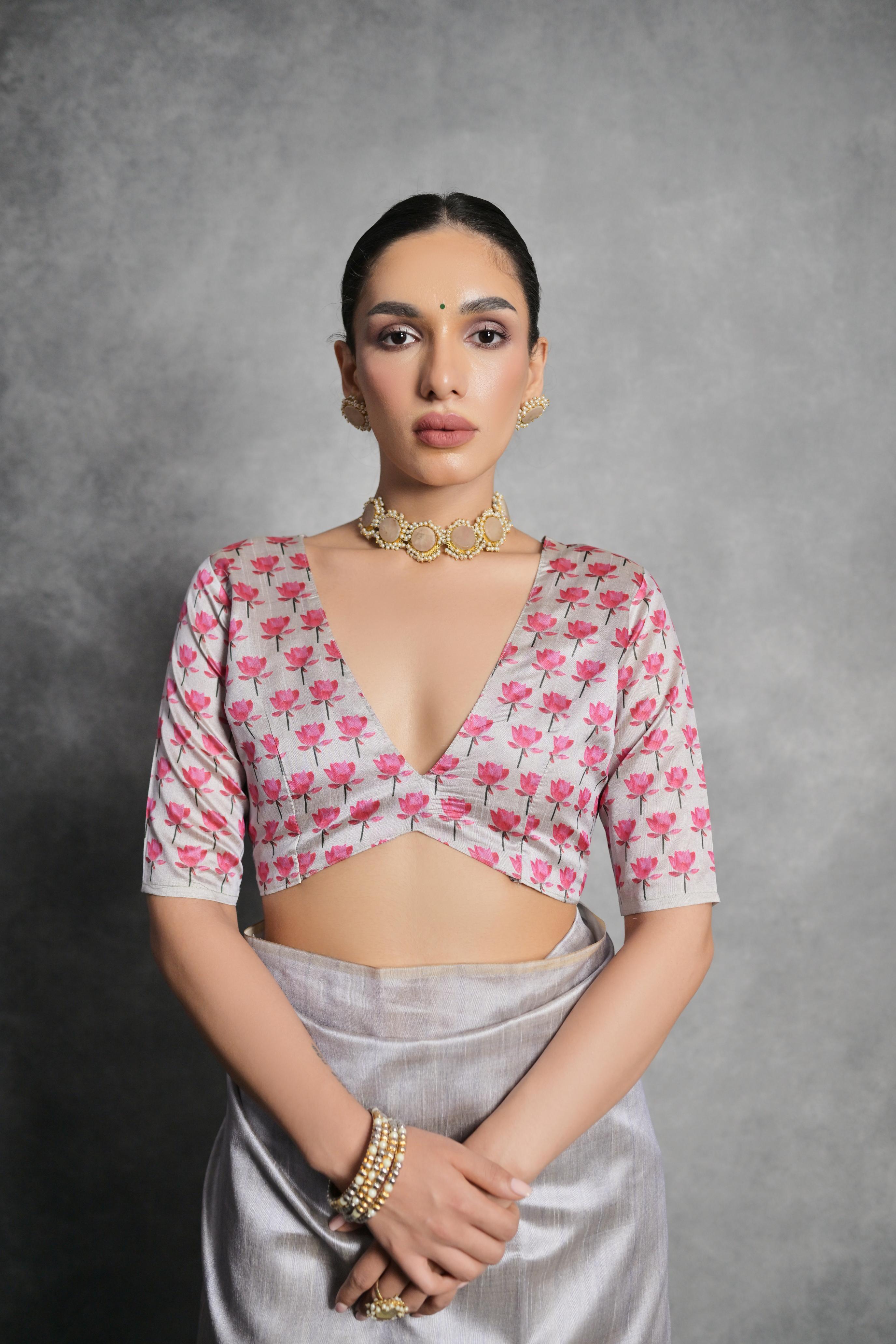 Lotus- Mystic Bloom  Saree with Water Lotus Motif