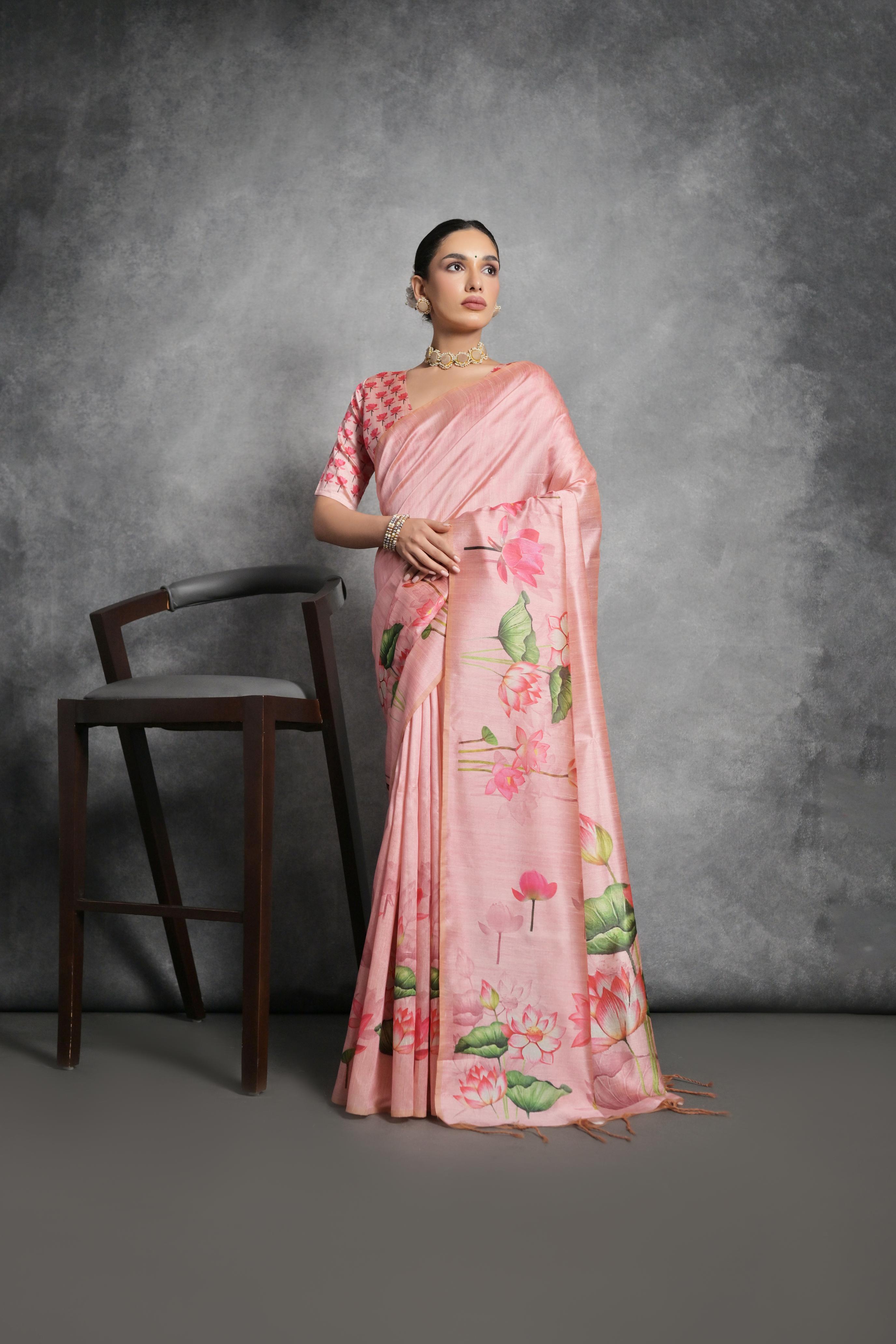 Lotus- Mystic Bloom  Saree with Water Lotus Motif