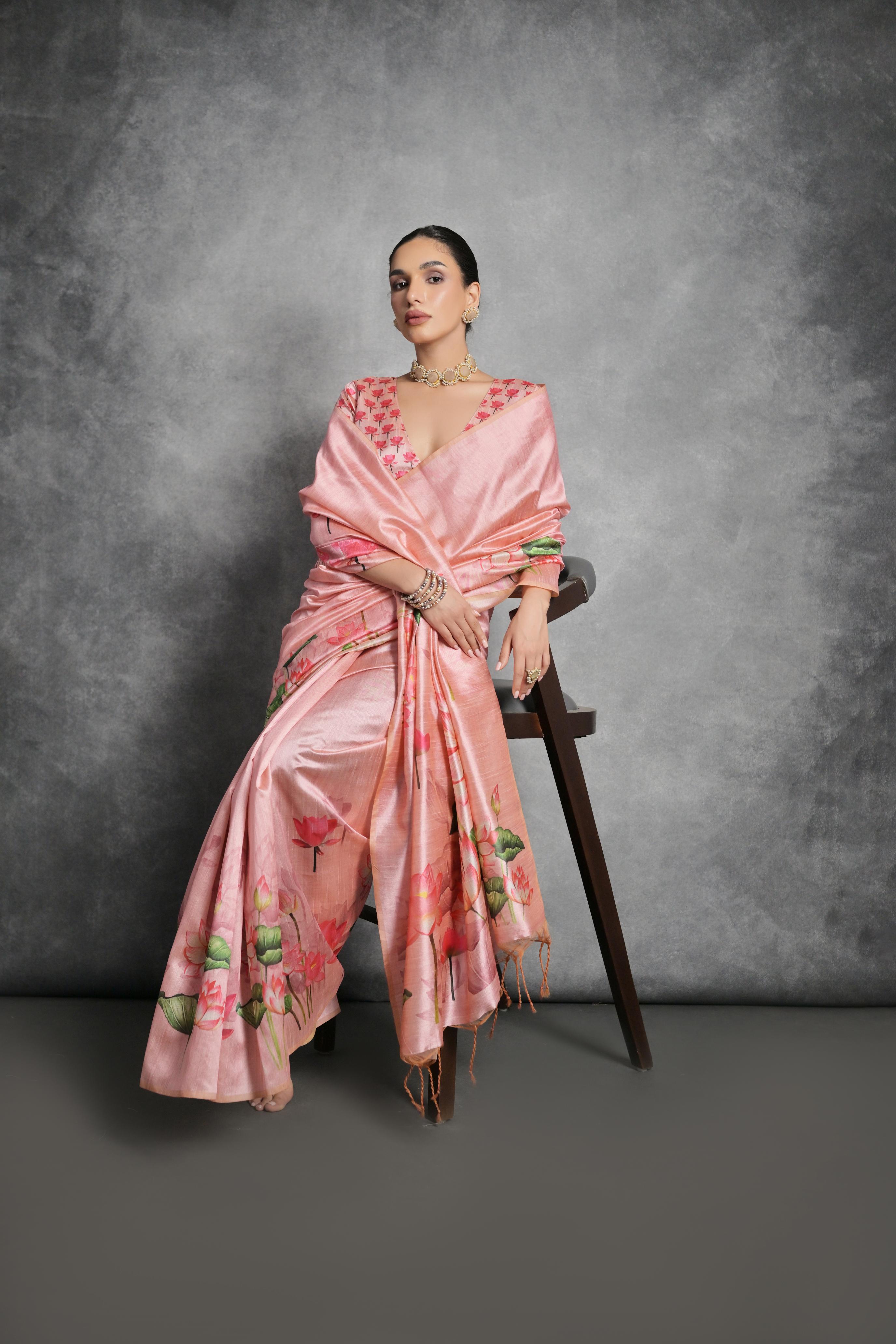 Lotus- Mystic Bloom  Saree with Water Lotus Motif