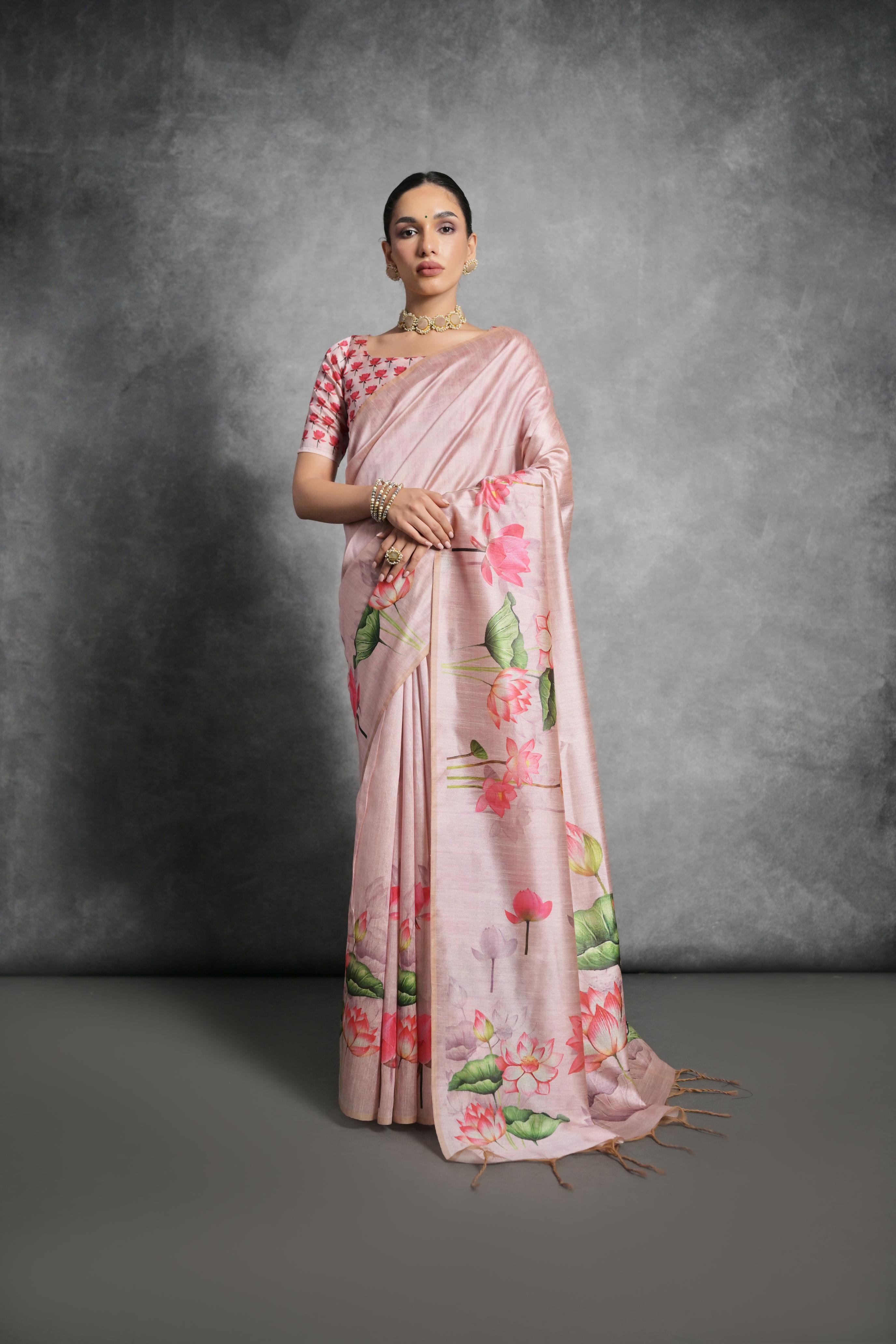 Lotus- Mystic Bloom  Saree with Water Lotus Motif