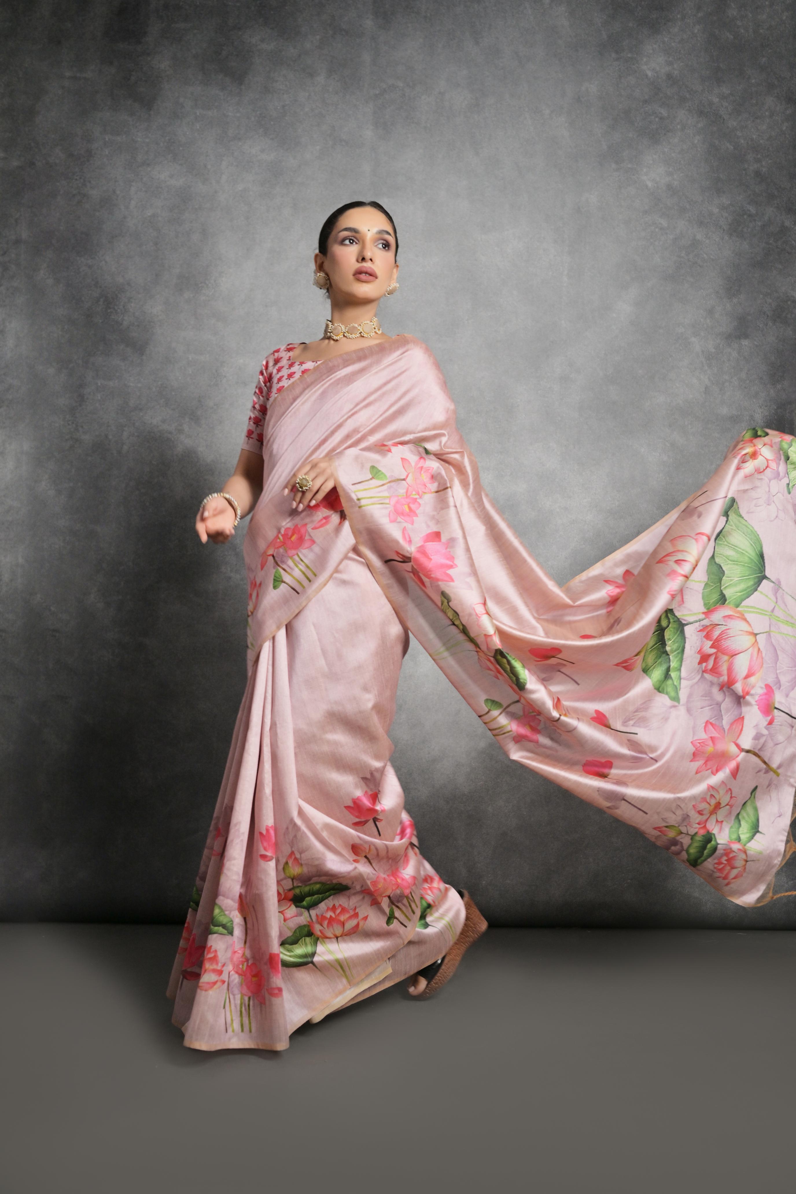 Lotus- Mystic Bloom  Saree with Water Lotus Motif