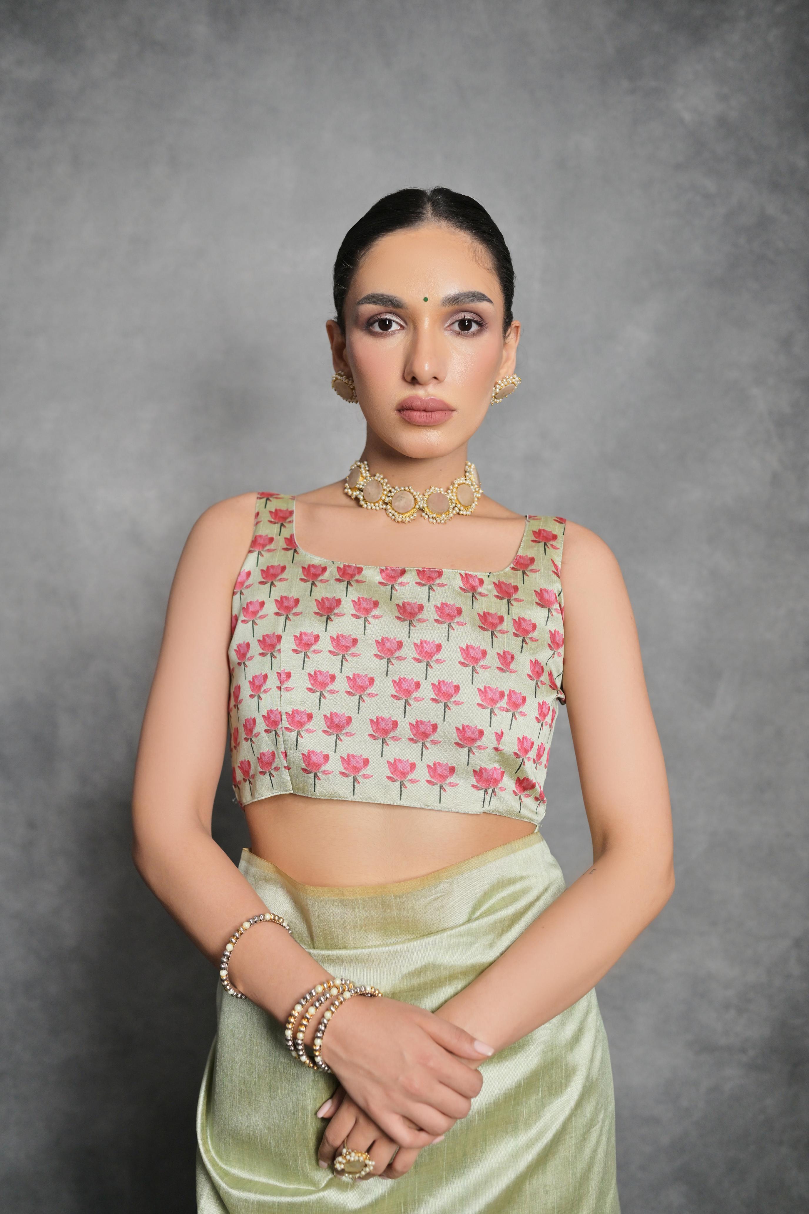 Lotus- Mystic Bloom  Saree with Water Lotus Motif