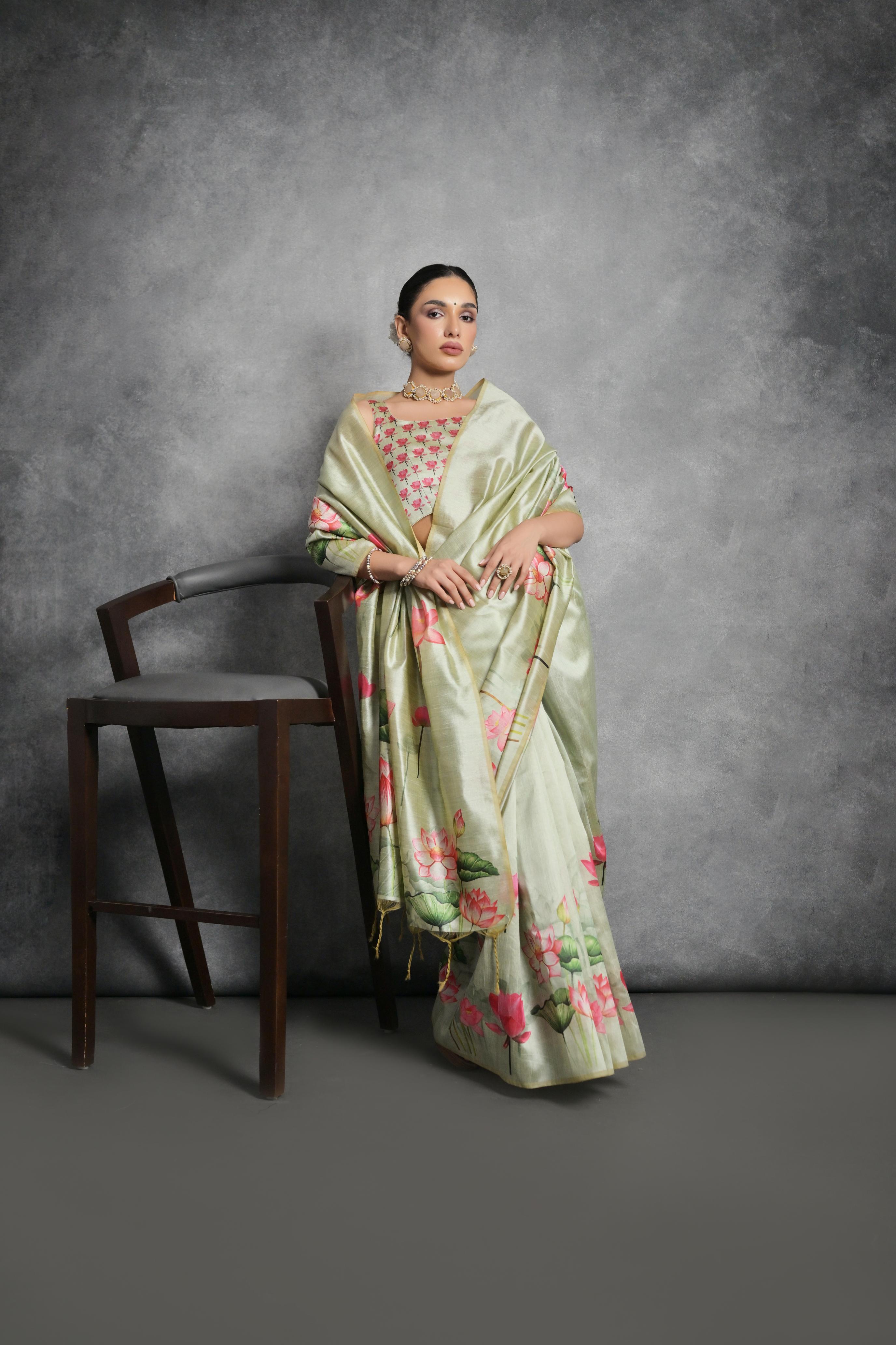 Lotus- Mystic Bloom  Saree with Water Lotus Motif