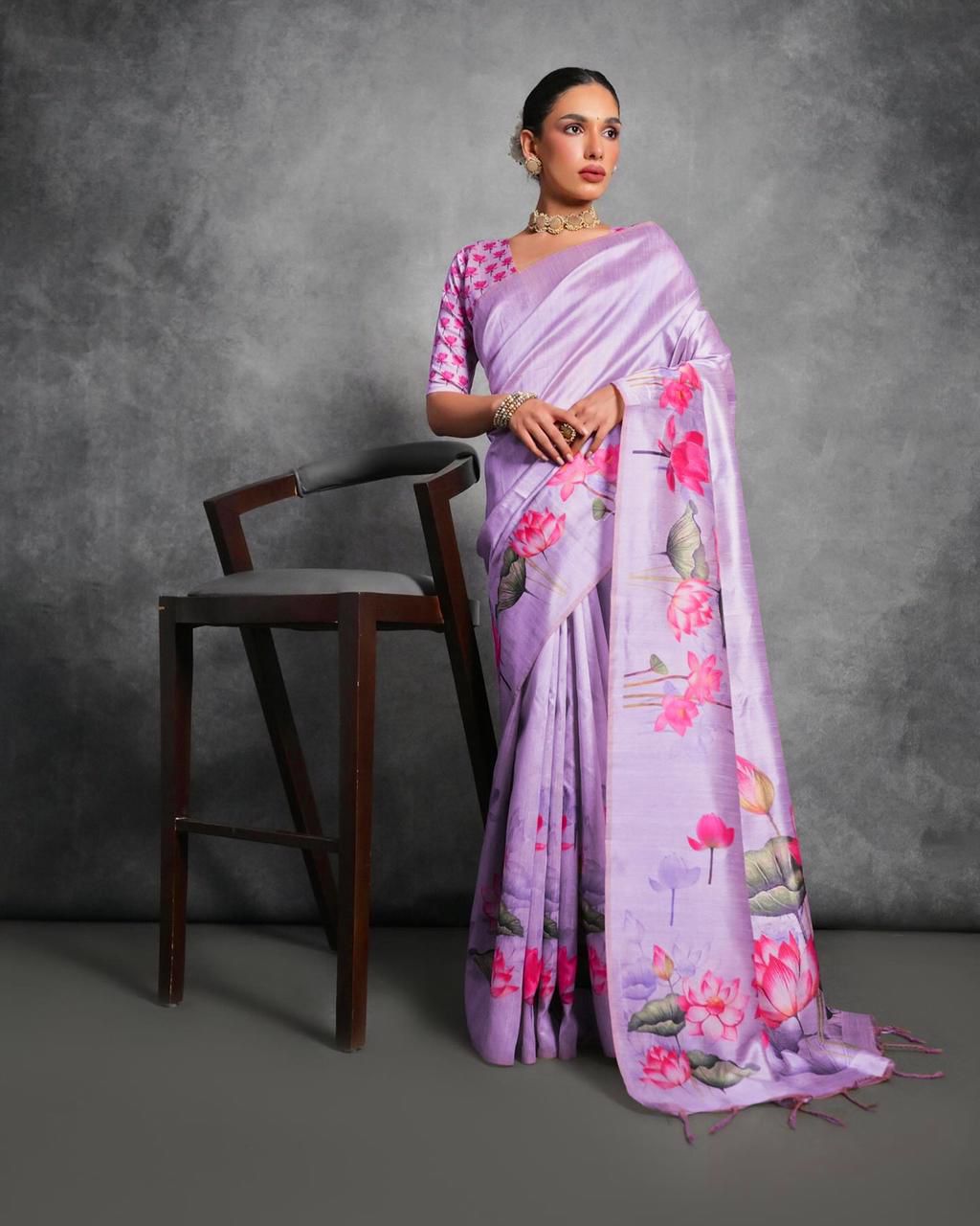 Lotus- Mystic Bloom  Saree with Water Lotus Motif