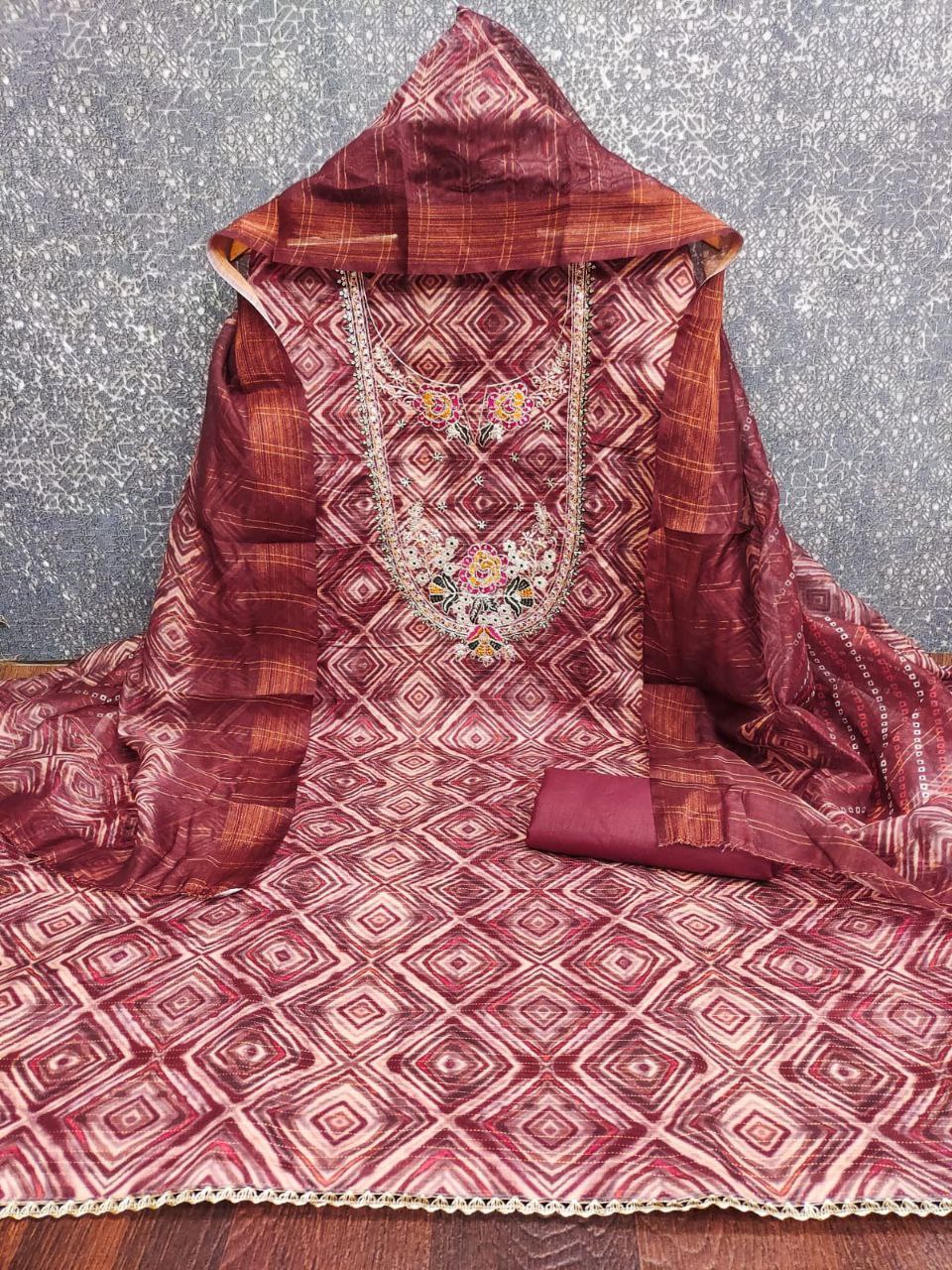 Checks - Exclusive Dress Material Suit  For Women