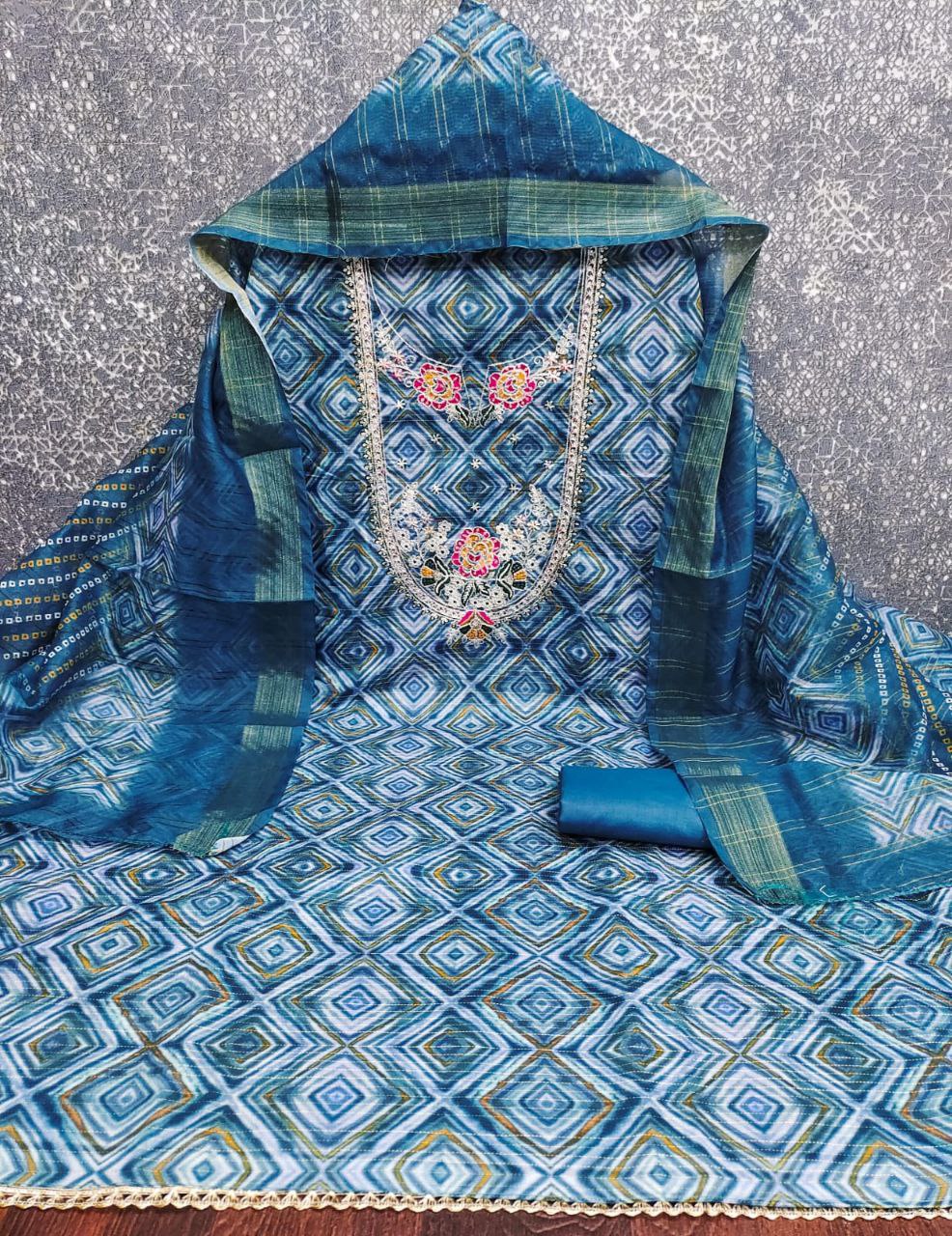 Checks - Exclusive Dress Material Suit  For Women