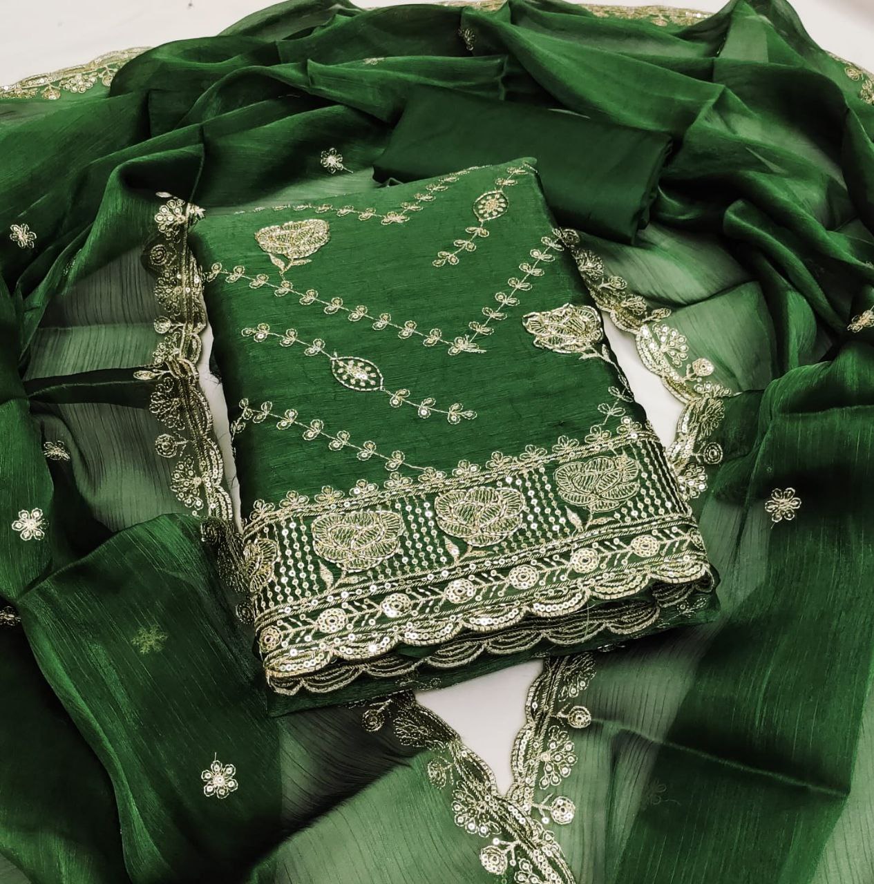 Karishma-  Royal Orchid Embroidered Suit Set