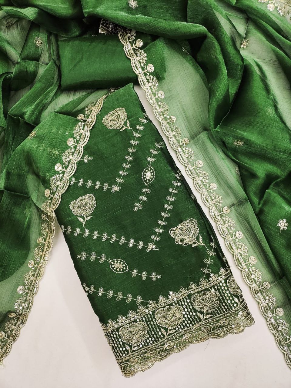 Karishma-  Royal Orchid Embroidered Suit Set