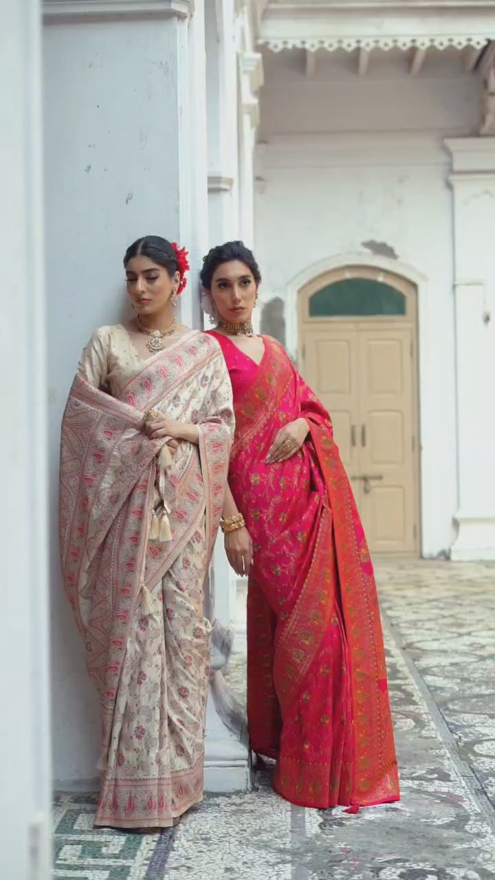 Taj - Andaaz – Rich Zari Silk in Emerald Glow