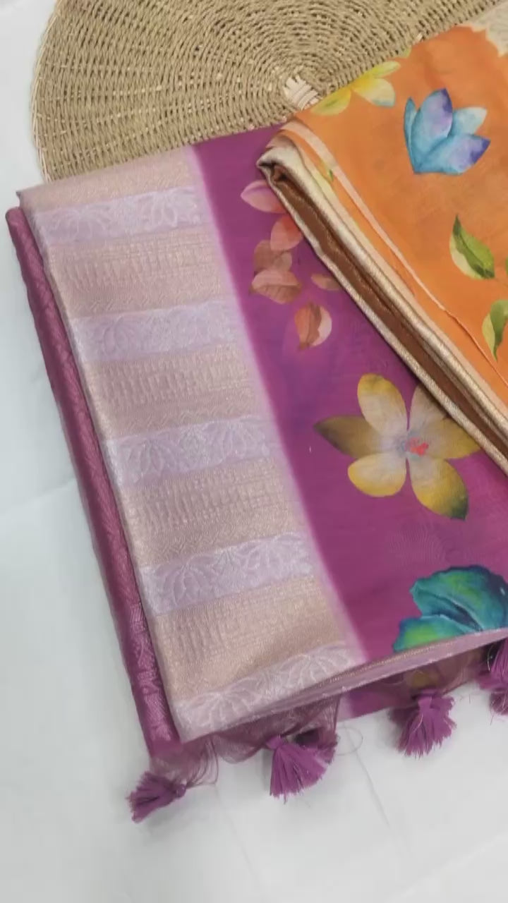 Shibori- Turquoise Silk saree ,tussar saree