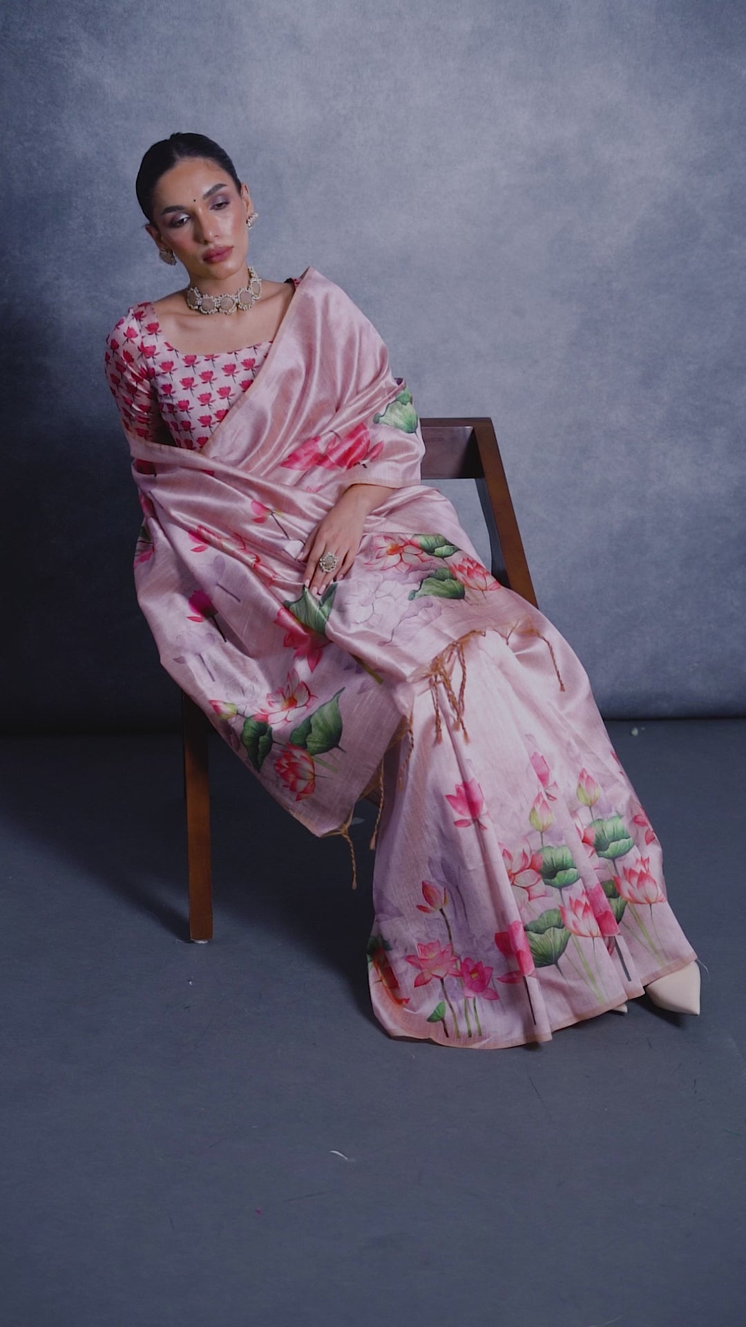 Lotus- Mystic Bloom  Saree with Water Lotus Motif